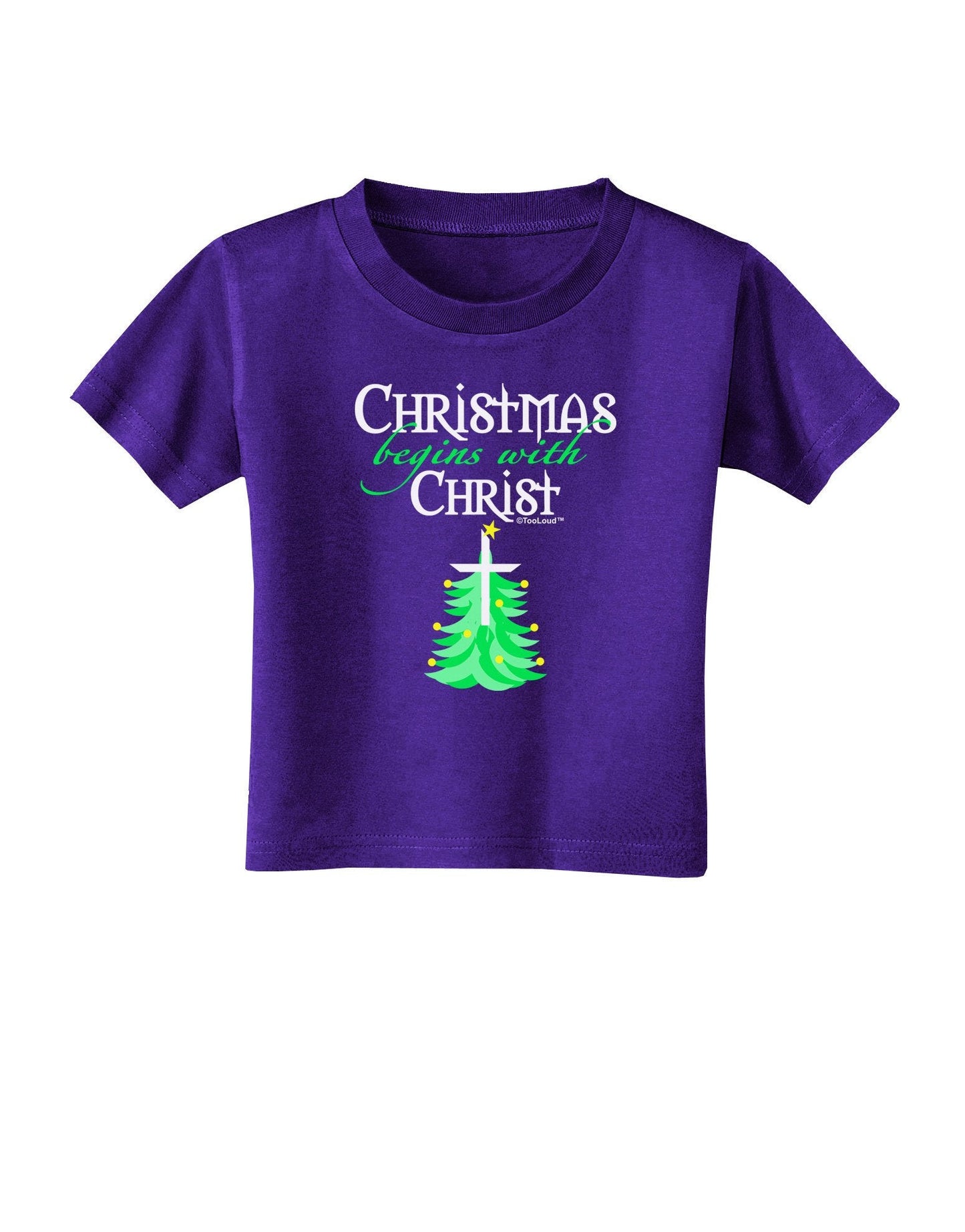 Begins With Christ Toddler T-Shirt Dark-Toddler T-Shirt-TooLoud-Purple-4T-Davson Sales