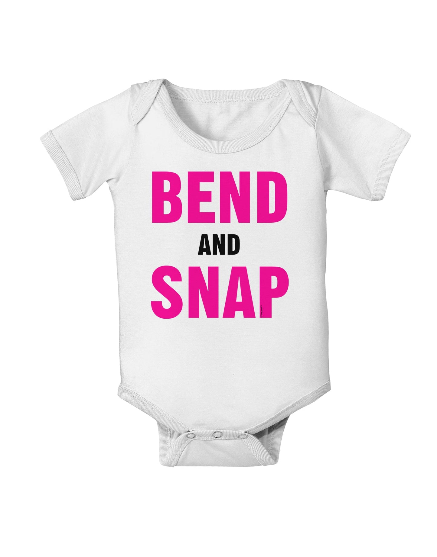 Bend and Snap Pink Text Baby Romper Bodysuit-Baby Romper-TooLoud-White-06-Months-Davson Sales