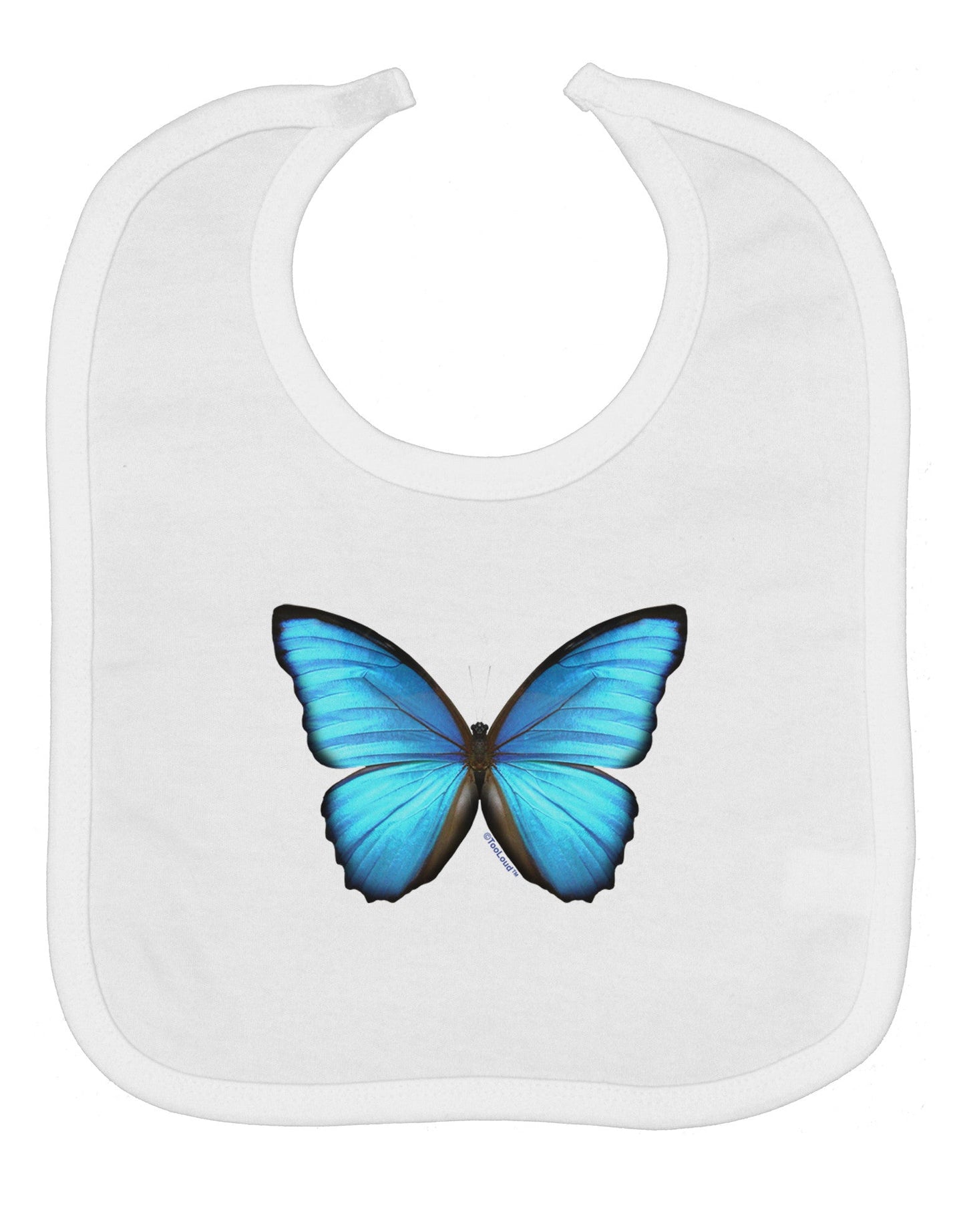 Big Blue Butterfly Baby Bib