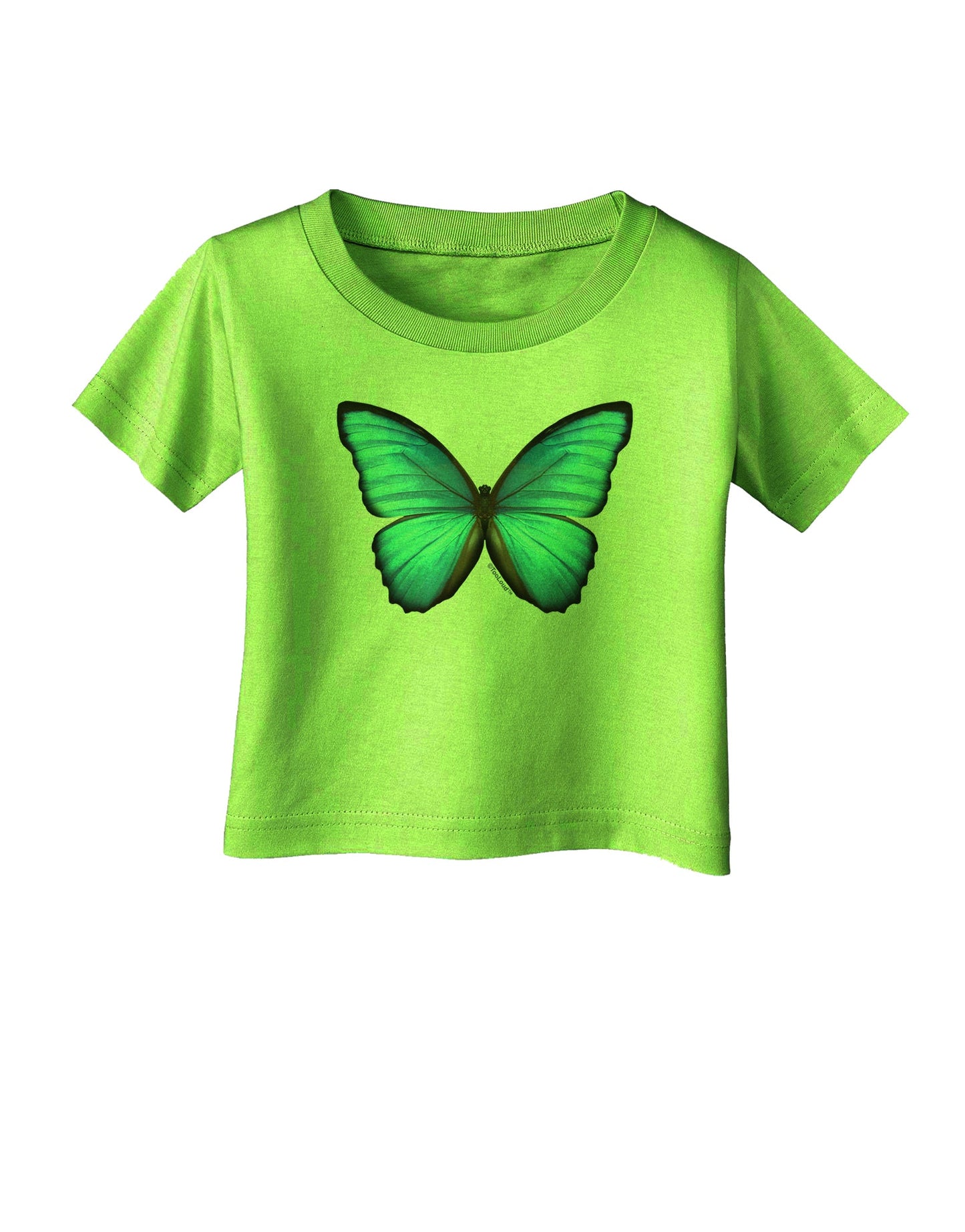 Big Blue Butterfly Infant T-Shirt-Infant T-Shirt-TooLoud-Lime-Green-06-Months-Davson Sales