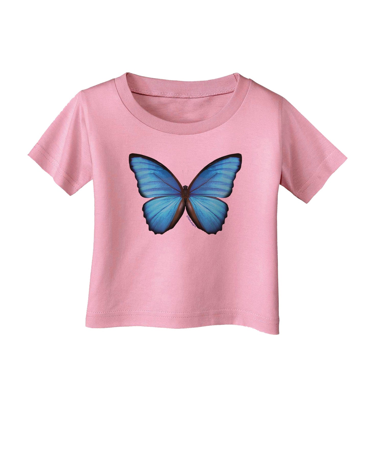 Big Blue Butterfly Infant T-Shirt-Infant T-Shirt-TooLoud-Candy-Pink-06-Months-Davson Sales
