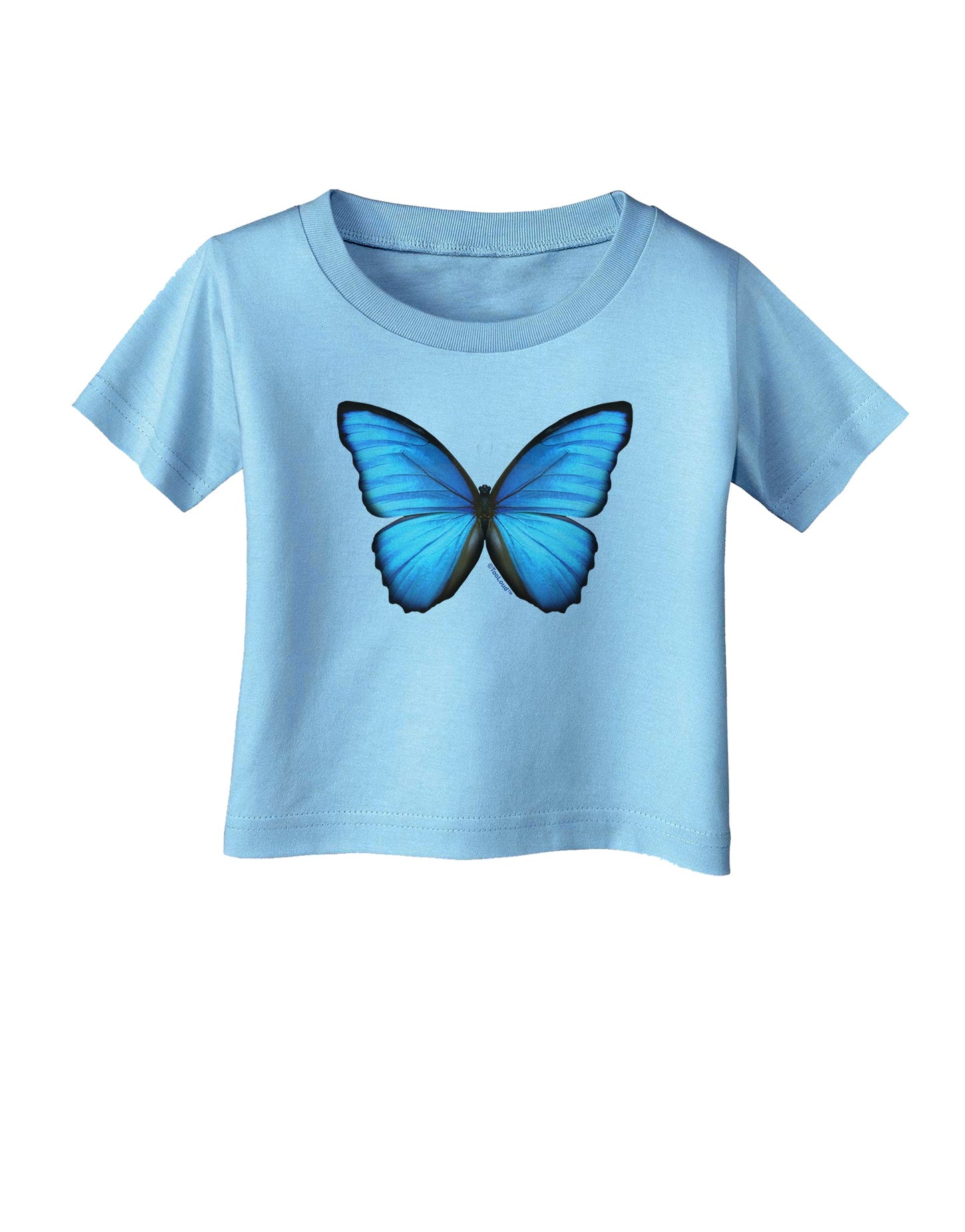 Big Blue Butterfly Infant T-Shirt-Infant T-Shirt-TooLoud-Aquatic-Blue-06-Months-Davson Sales