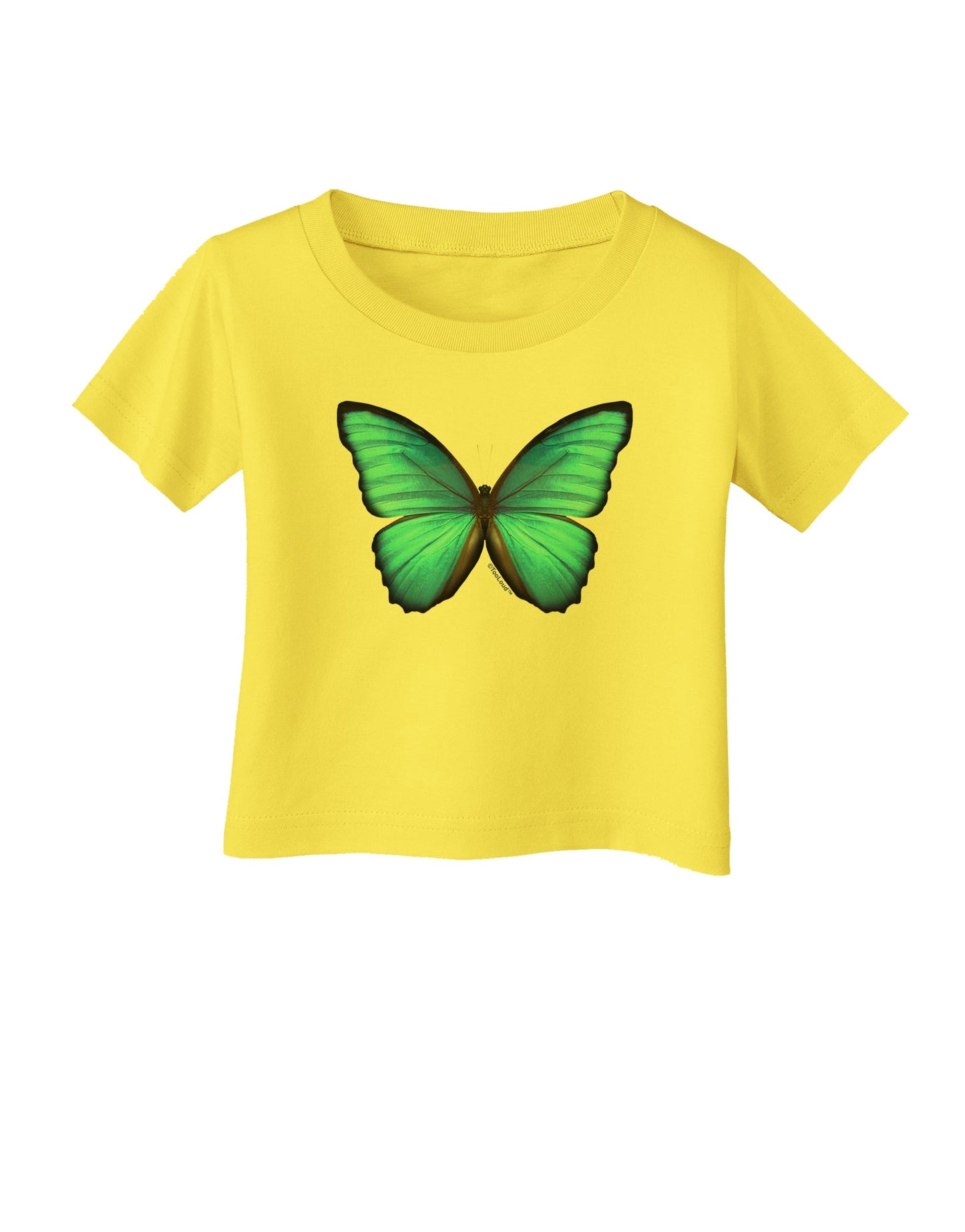 Big Blue Butterfly Infant T-Shirt-Infant T-Shirt-TooLoud-Yellow-06-Months-Davson Sales