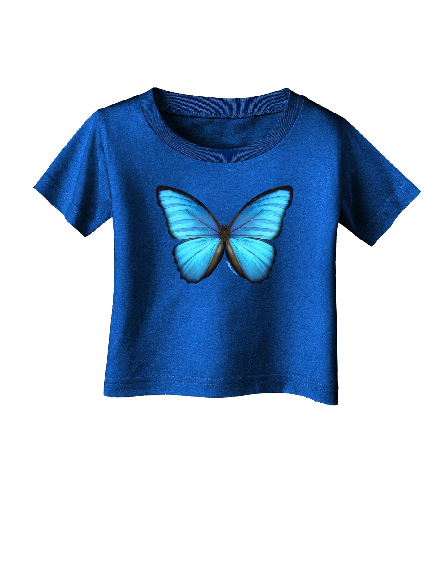 Big Blue Butterfly Infant T-Shirt Dark-Infant T-Shirt-TooLoud-Royal-Blue-06-Months-Davson Sales