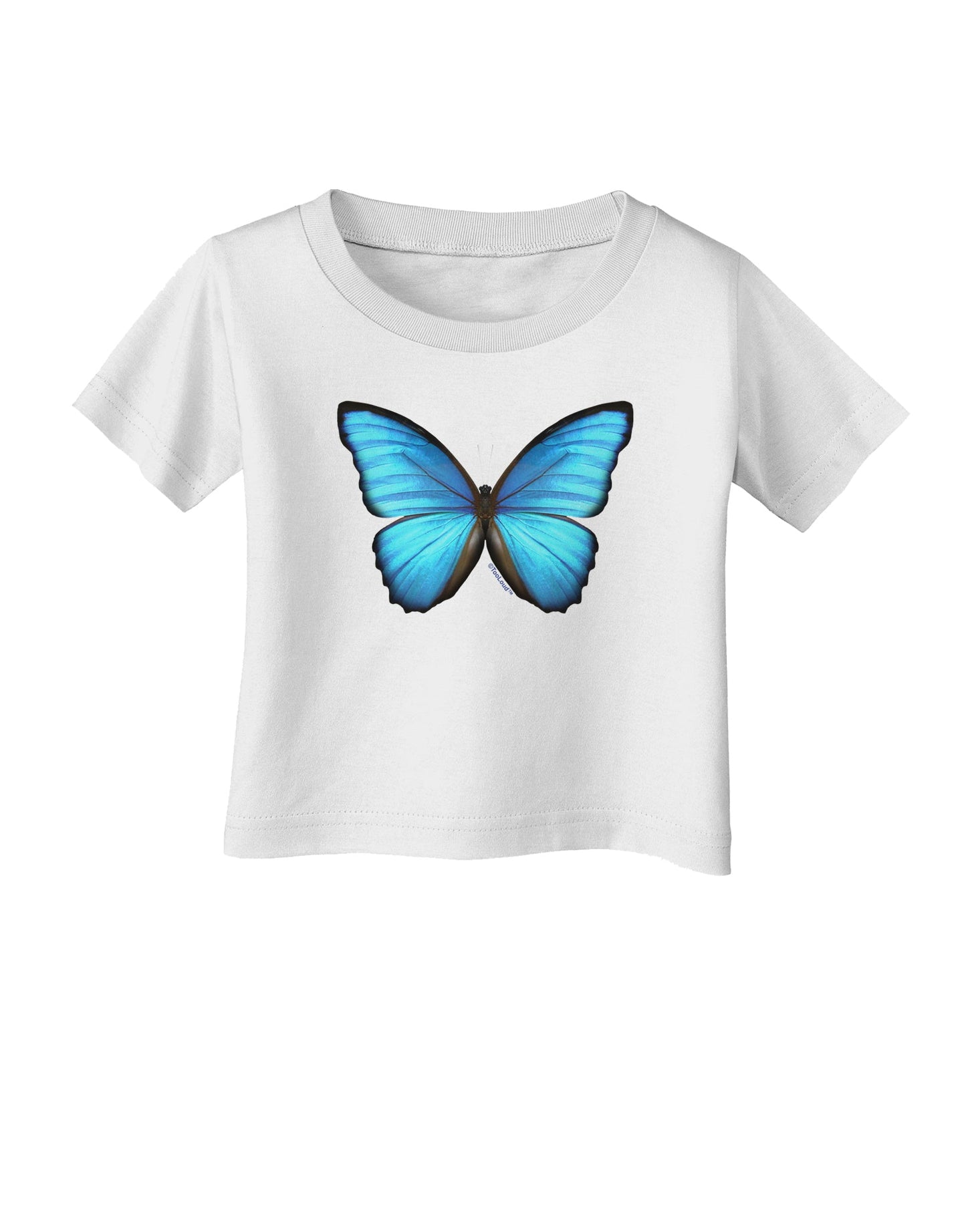 Big Blue Butterfly Infant T-Shirt-Infant T-Shirt-TooLoud-White-06-Months-Davson Sales
