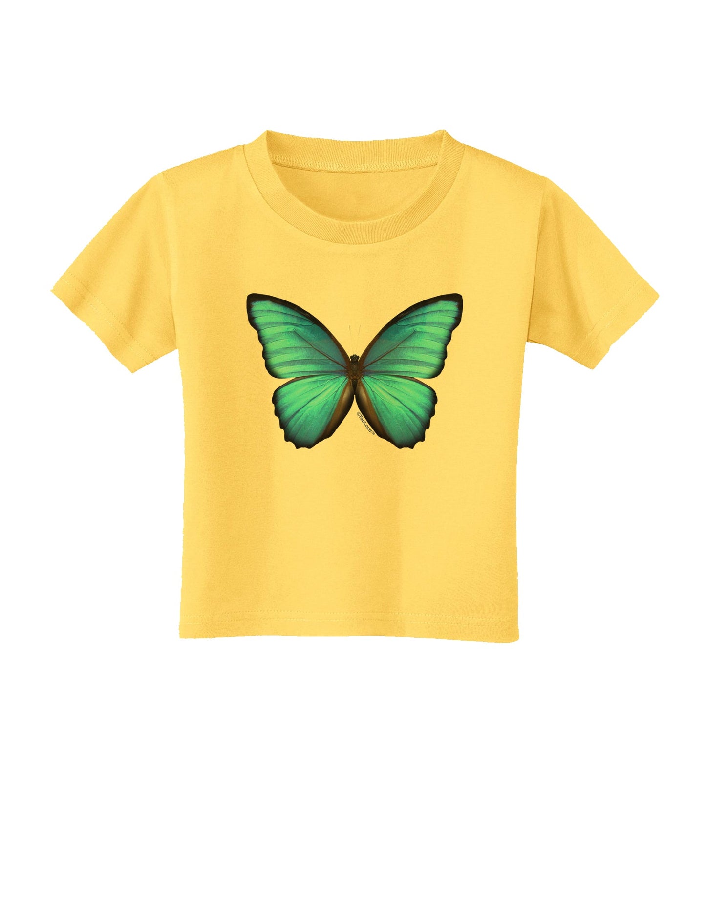 Big Blue Butterfly Toddler T-Shirt-Toddler T-Shirt-TooLoud-Yellow-2T-Davson Sales