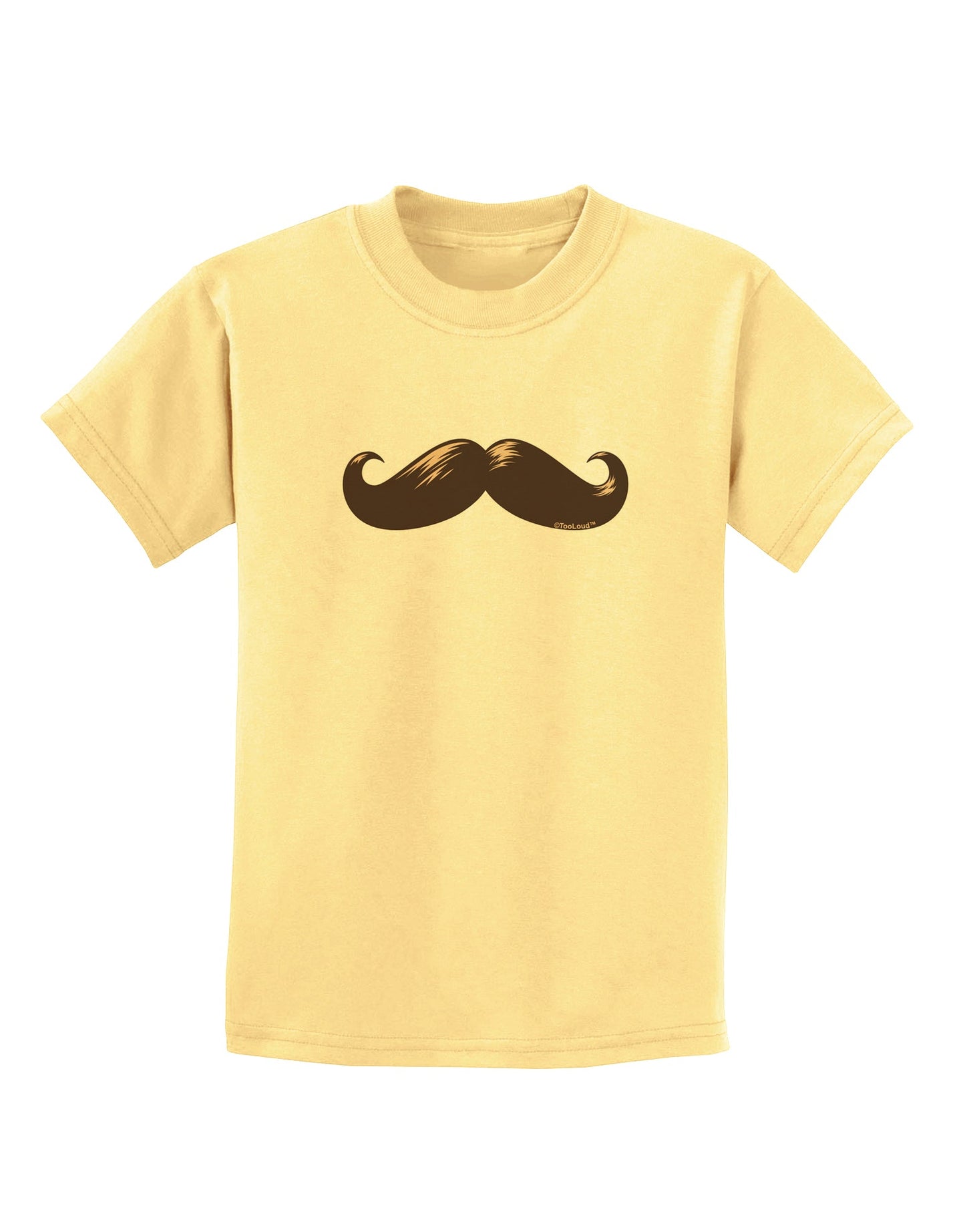Big Brown Mustache Childrens T-Shirt-Childrens T-Shirt-TooLoud-Daffodil-Yellow-X-Small-Davson Sales