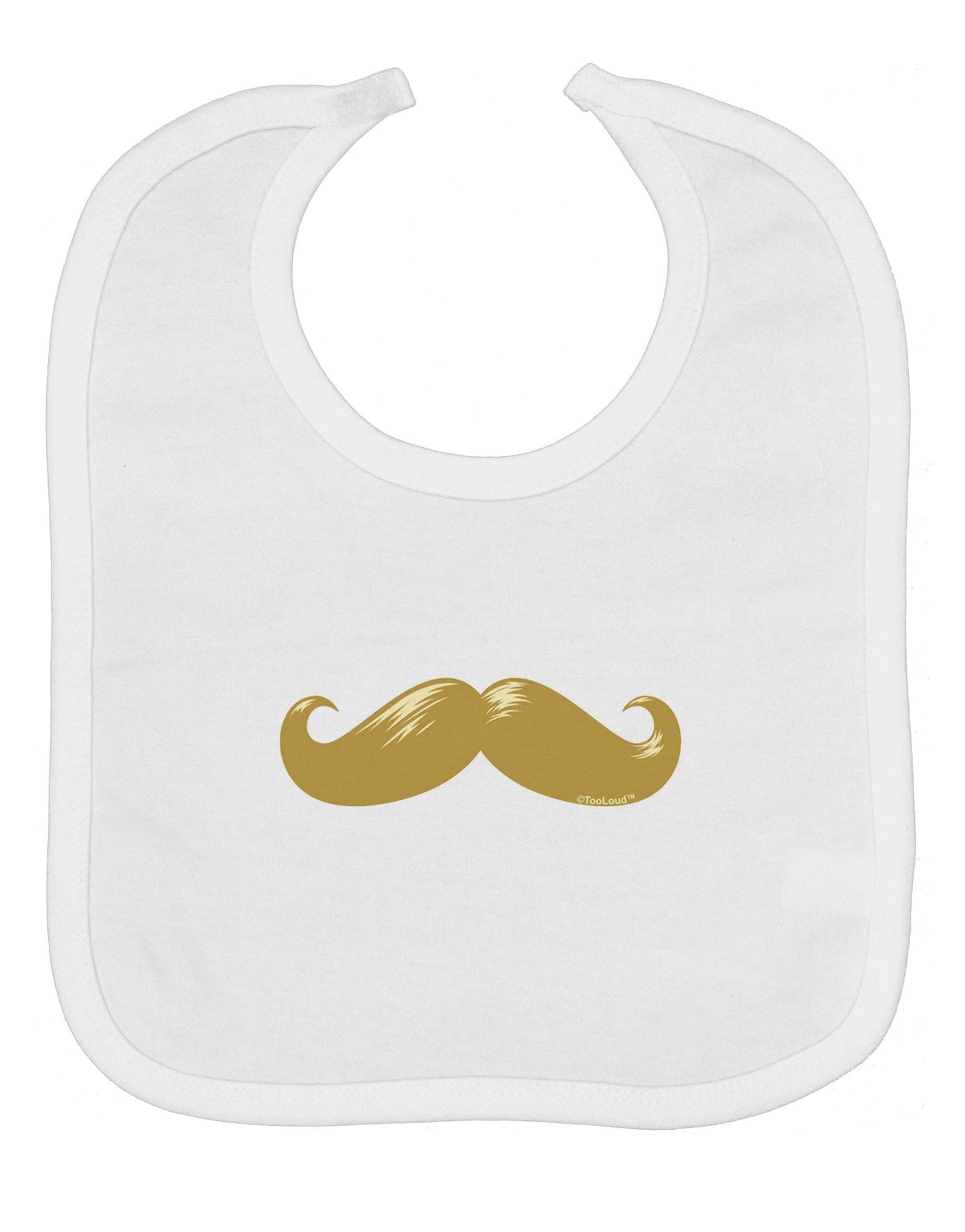 Big Gold Blonde Mustache Baby Bib