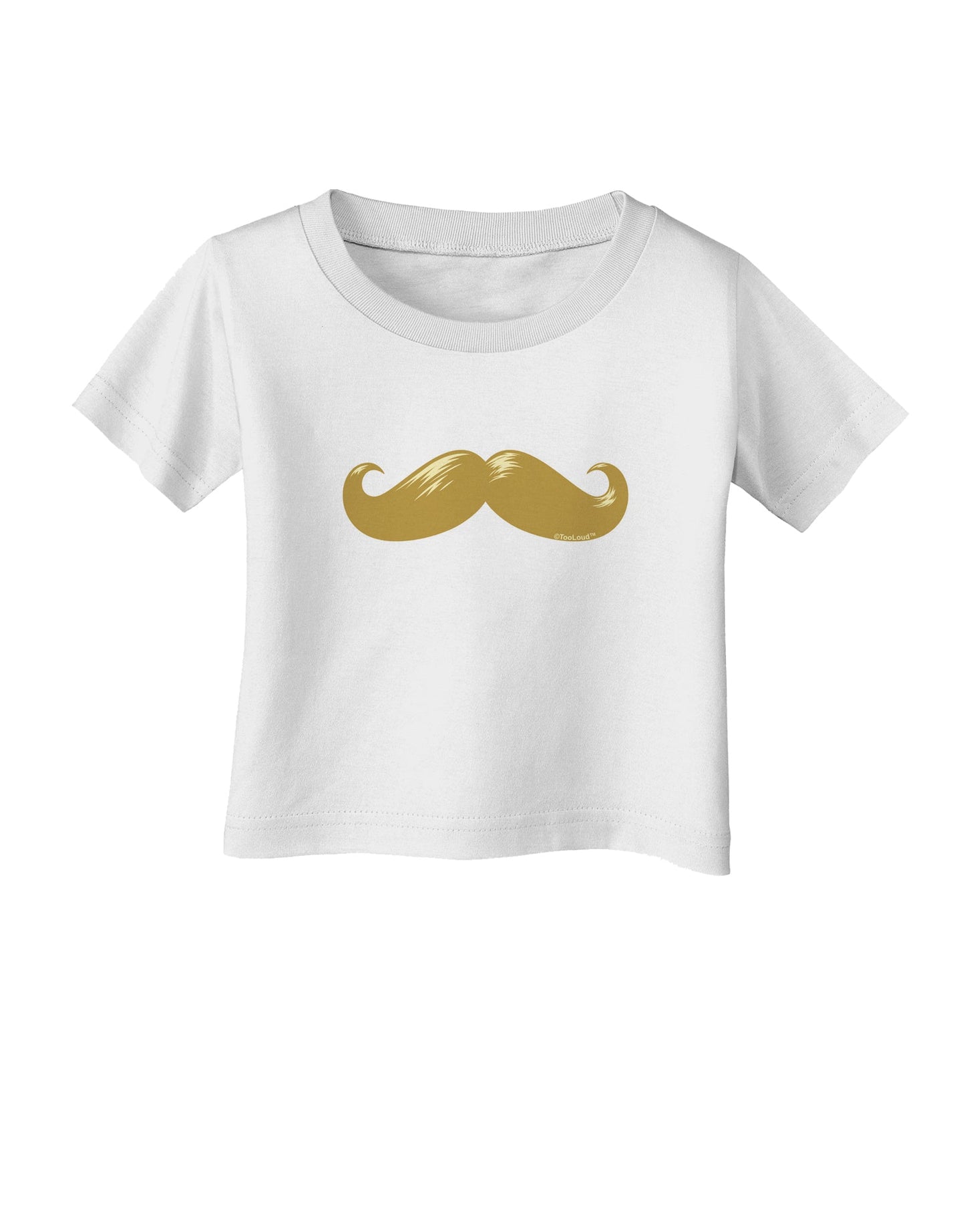 Big Gold Blonde Mustache Infant T-Shirt-Infant T-Shirt-TooLoud-White-06-Months-Davson Sales