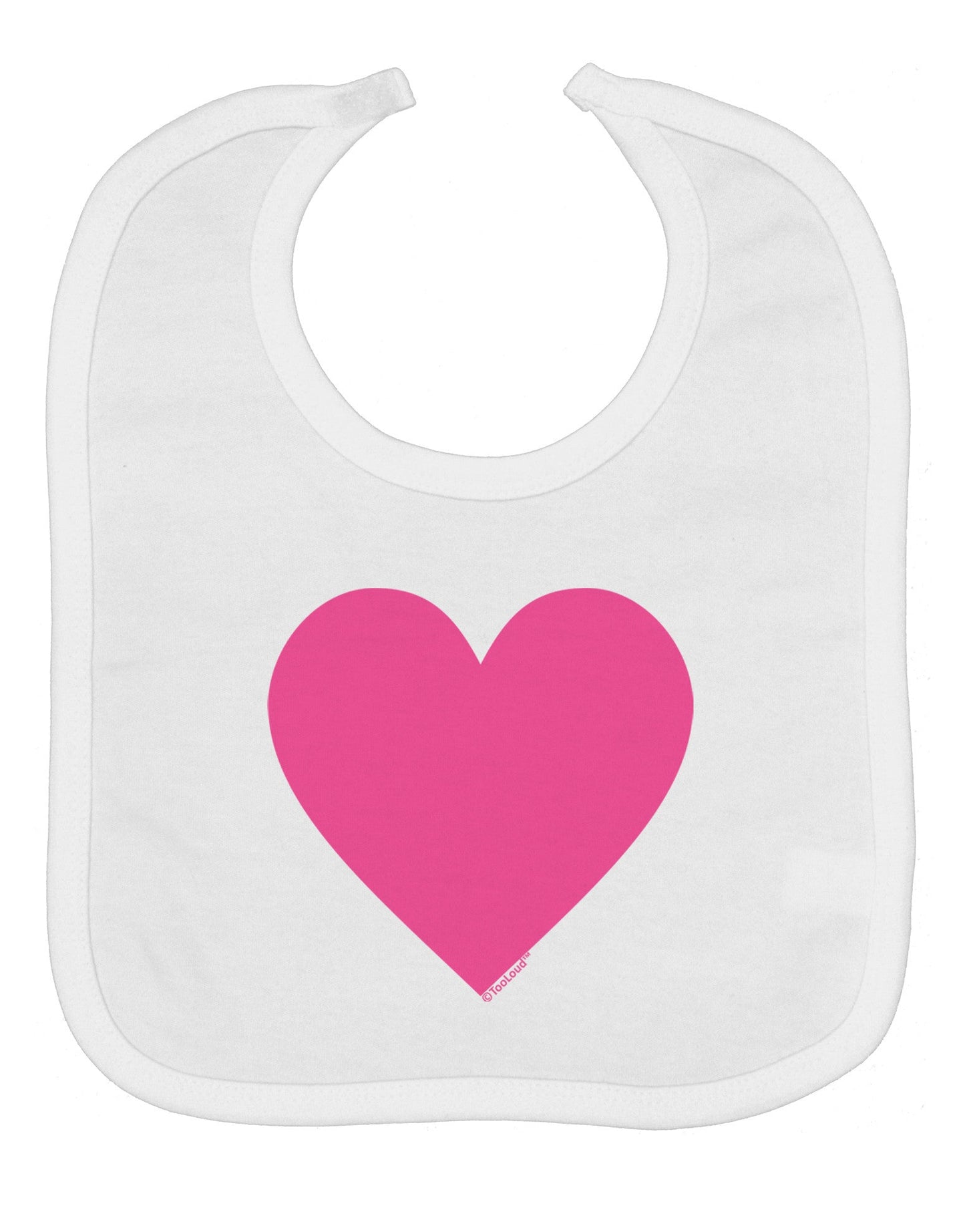 Big Pink Heart Valentine's Day Baby Bib