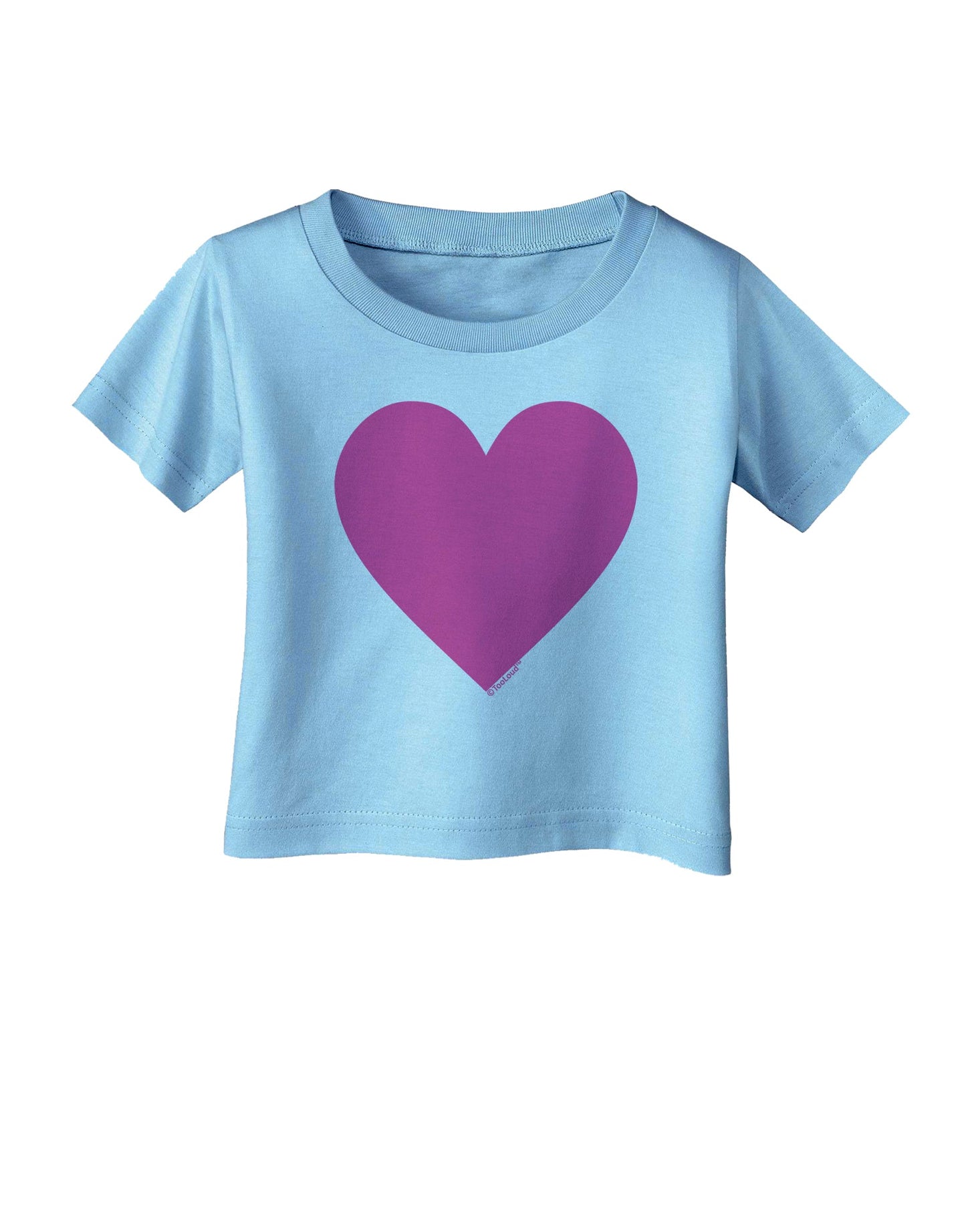 Big Pink Heart Valentine's Day Infant T-Shirt-Infant T-Shirt-TooLoud-Aquatic-Blue-06-Months-Davson Sales
