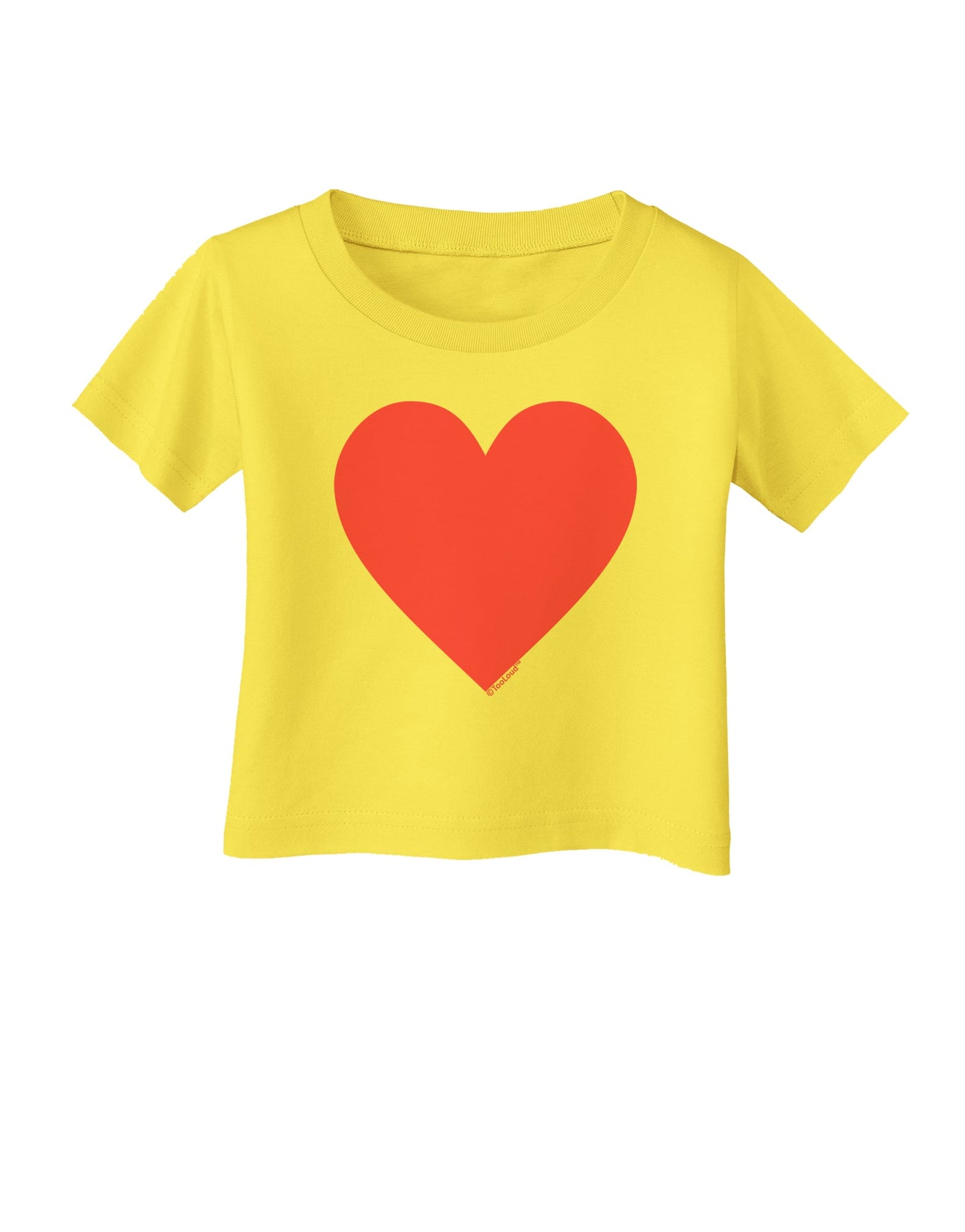 Big Pink Heart Valentine's Day Infant T-Shirt-Infant T-Shirt-TooLoud-Yellow-06-Months-Davson Sales