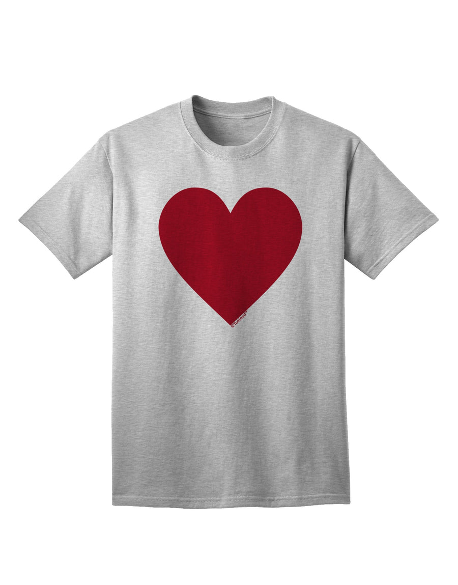 Big Red Heart Valentine's Day Adult T-Shirt: Express Your Love in Style-Mens T-shirts-TooLoud-White-Small-Davson Sales
