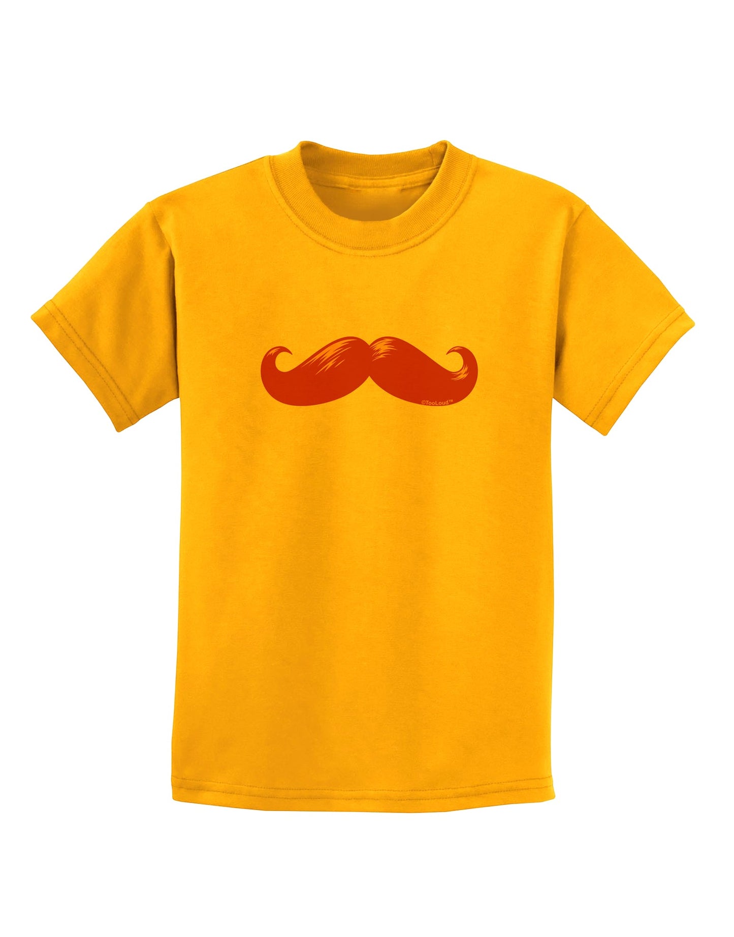 Big Redhead Mustache Childrens T-Shirt-Childrens T-Shirt-TooLoud-Gold-X-Small-Davson Sales