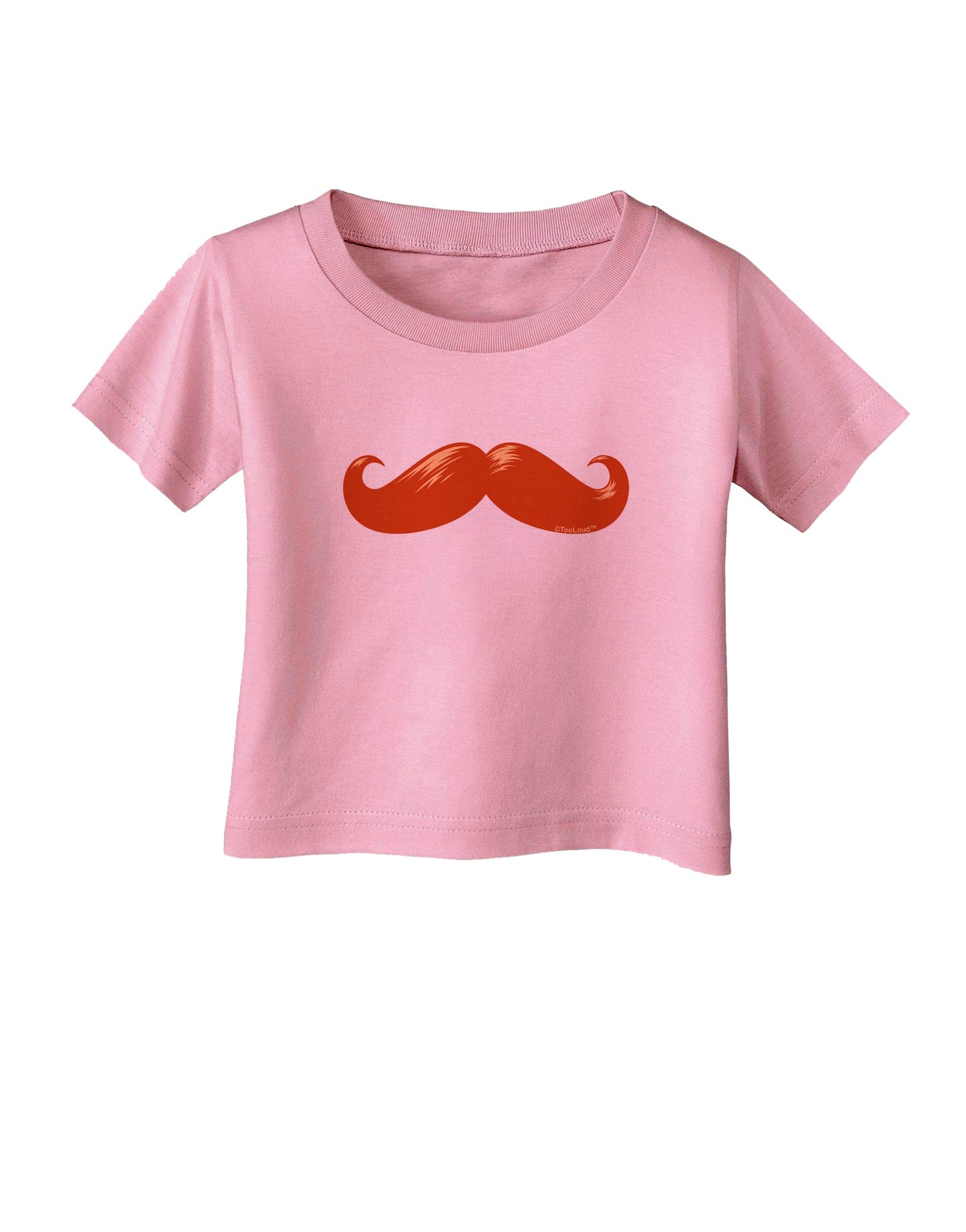 Big Redhead Mustache Infant T-Shirt-Infant T-Shirt-TooLoud-Candy-Pink-06-Months-Davson Sales