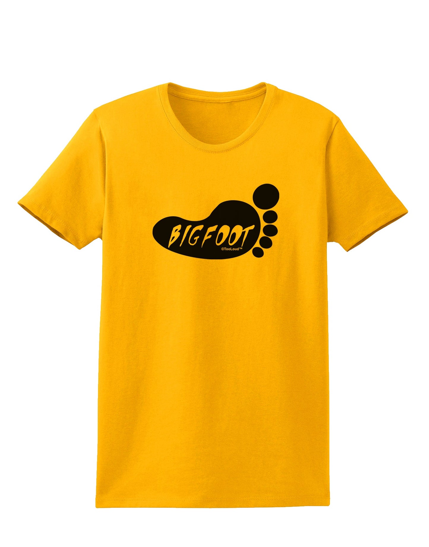 Bigfoot Womens T-Shirt by TooLoud-Womens T-Shirt-TooLoud-Gold-X-Small-Davson Sales
