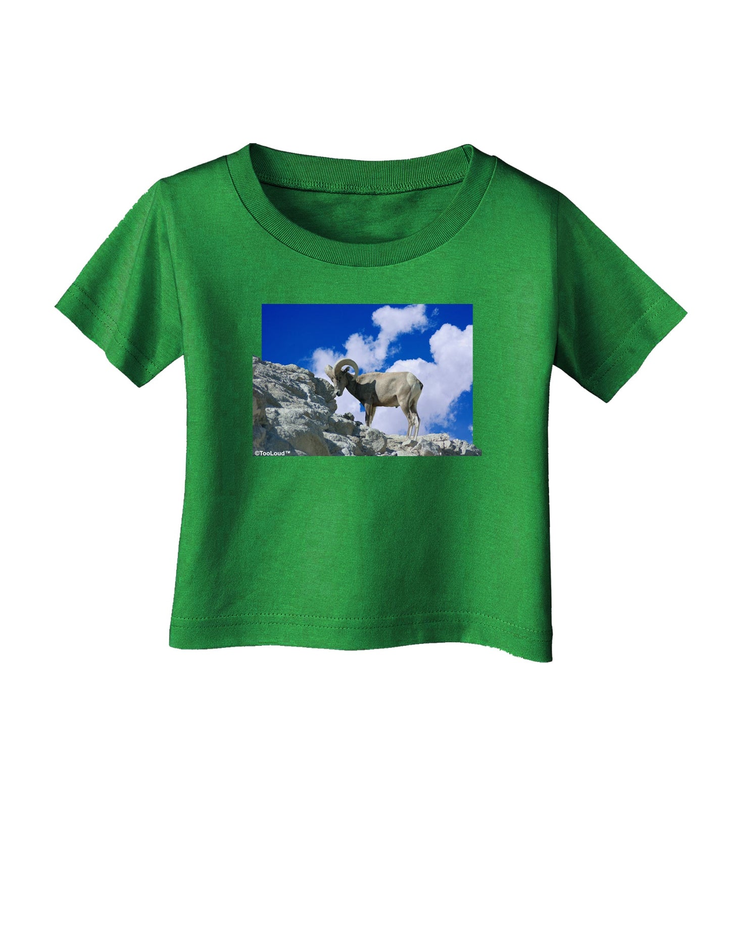 Bighorn Ram Infant T-Shirt Dark-Infant T-Shirt-TooLoud-Clover-Green-06-Months-Davson Sales