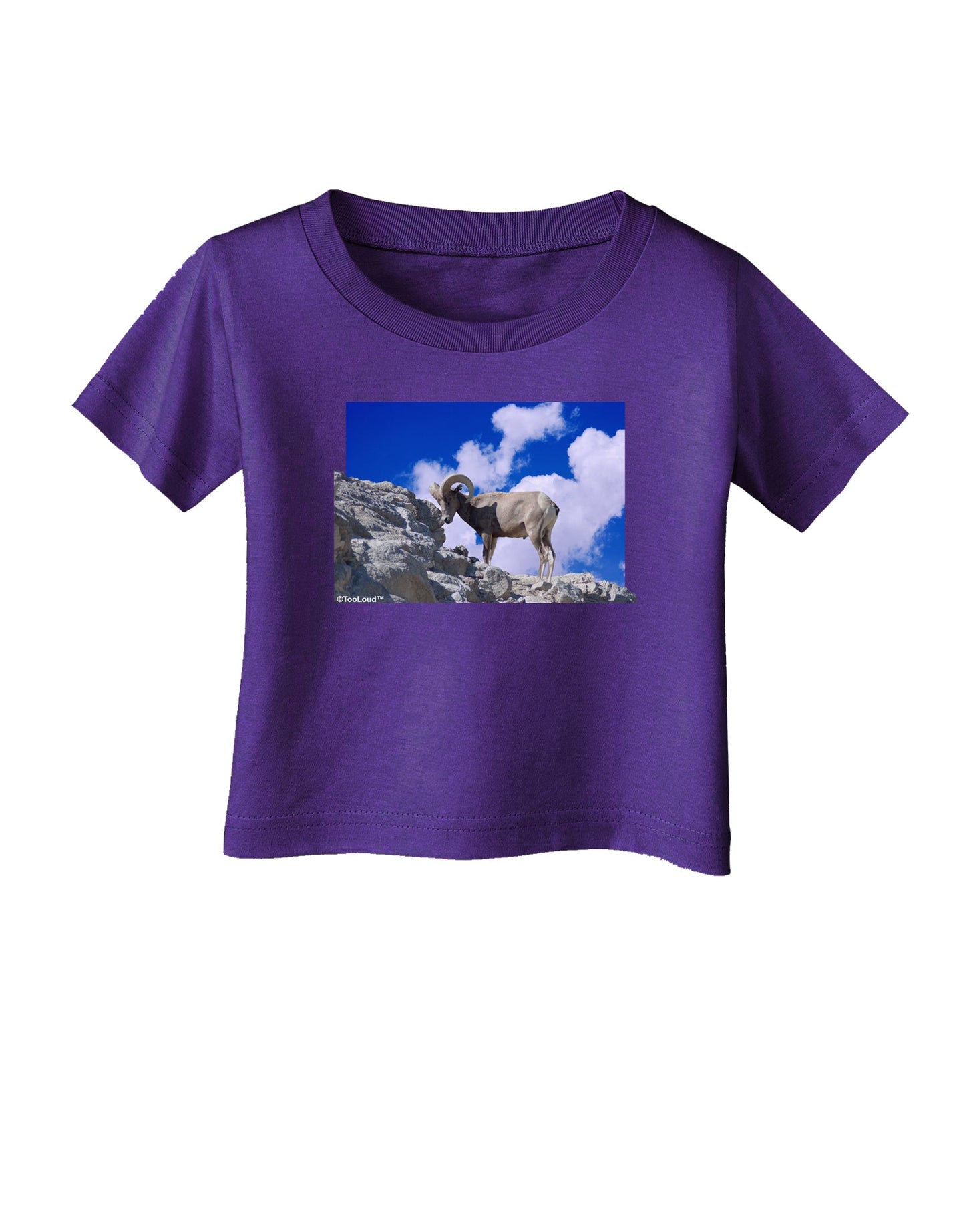 Bighorn Ram Infant T-Shirt Dark-Infant T-Shirt-TooLoud-Purple-06-Months-Davson Sales