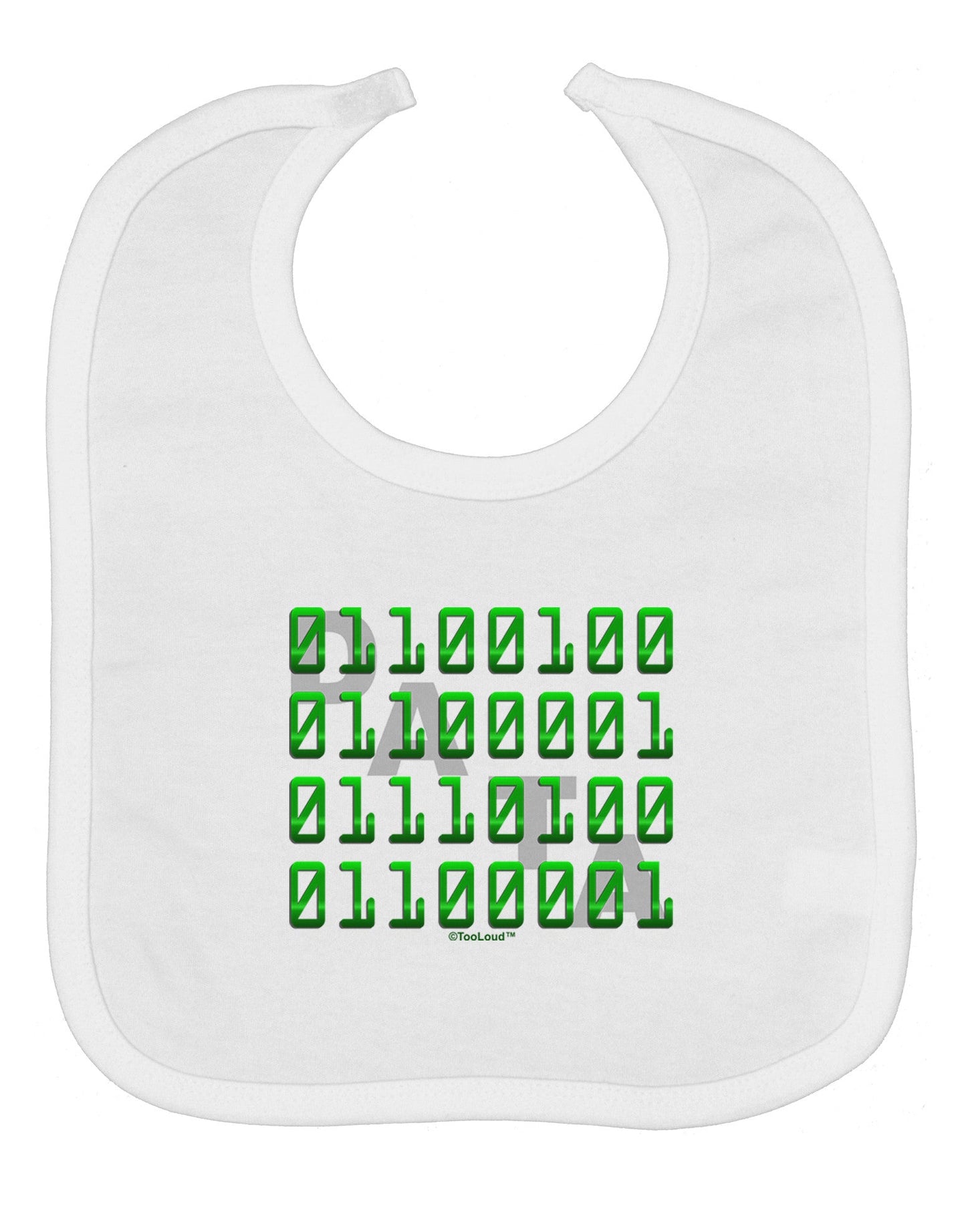 Binary Data Green Baby Bib