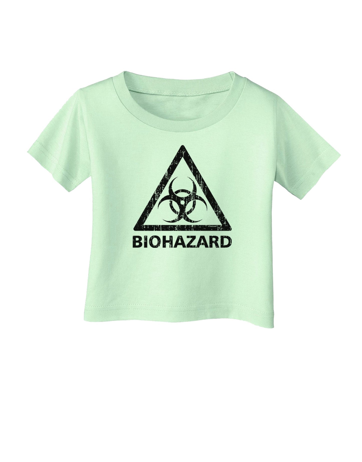 Biohazard Sign Distressed Infant T-Shirt-Infant T-Shirt-TooLoud-Light-Green-06-Months-Davson Sales