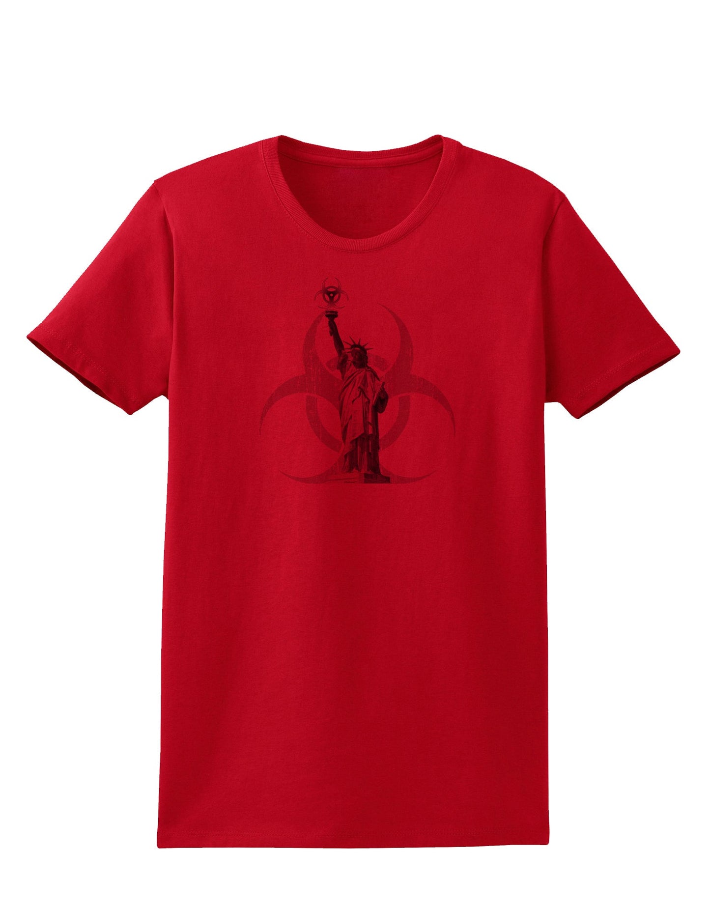 Biohazard Statue of Liberty Womens T-Shirt-Womens T-Shirt-TooLoud-Red-X-Small-Davson Sales