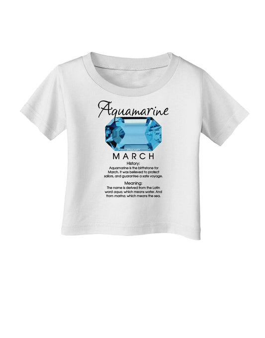 Birthstone Aquamarine Infant T-Shirt-Infant T-Shirt-TooLoud-White-06-Months-Davson Sales