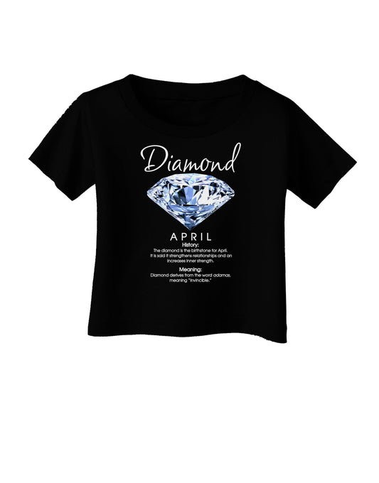 Birthstone Diamond Infant T-Shirt Dark-Infant T-Shirt-TooLoud-Black-06-Months-Davson Sales