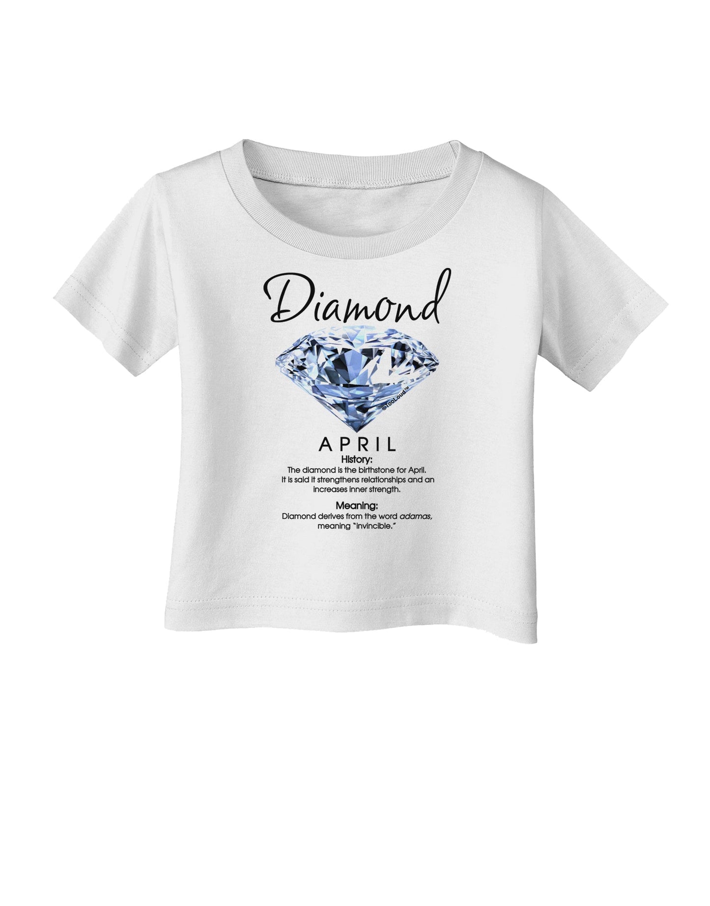 Birthstone Diamond Infant T-Shirt-Infant T-Shirt-TooLoud-White-06-Months-Davson Sales