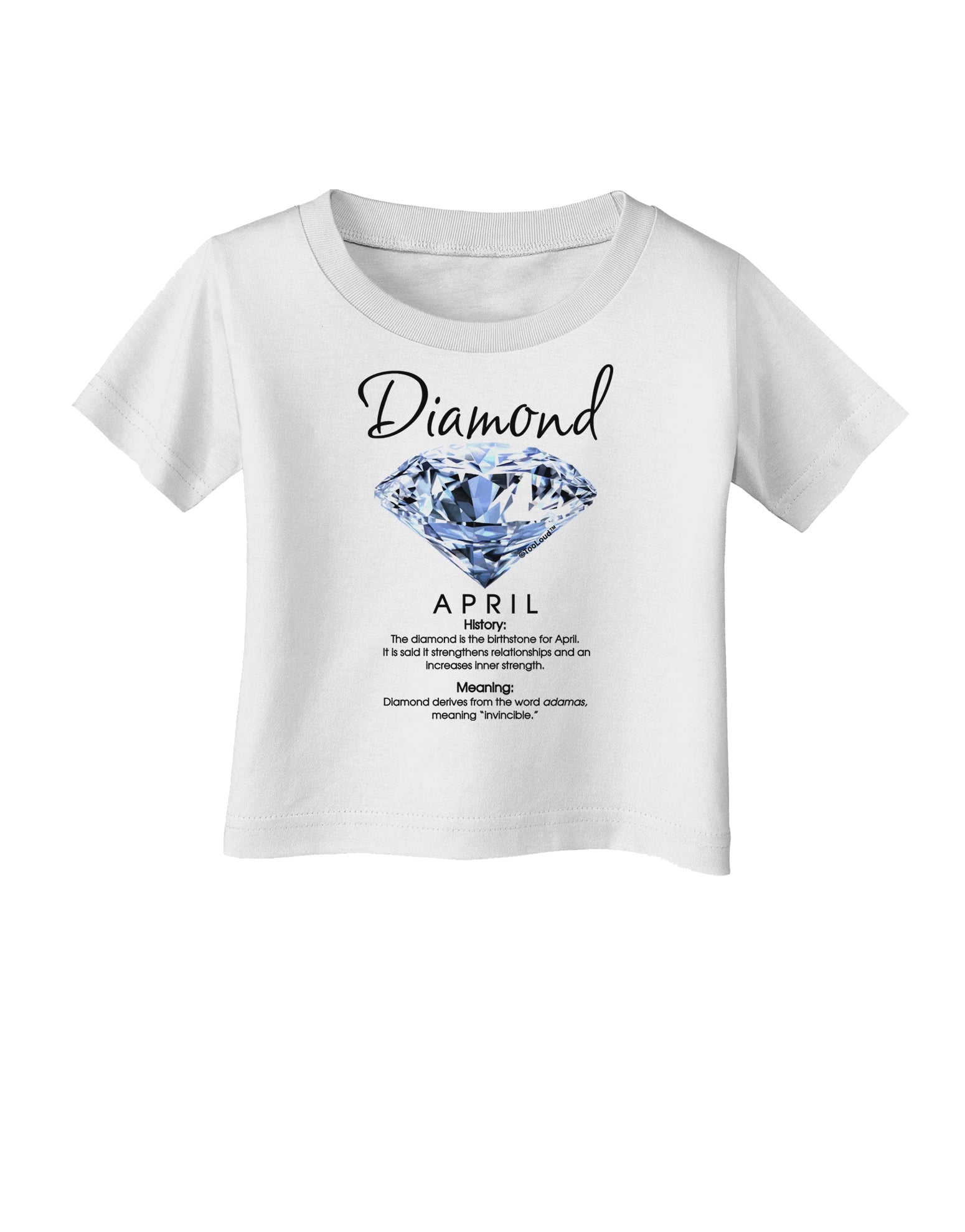 Birthstone Diamond Infant T-Shirt-Infant T-Shirt-TooLoud-White-06-Months-Davson Sales