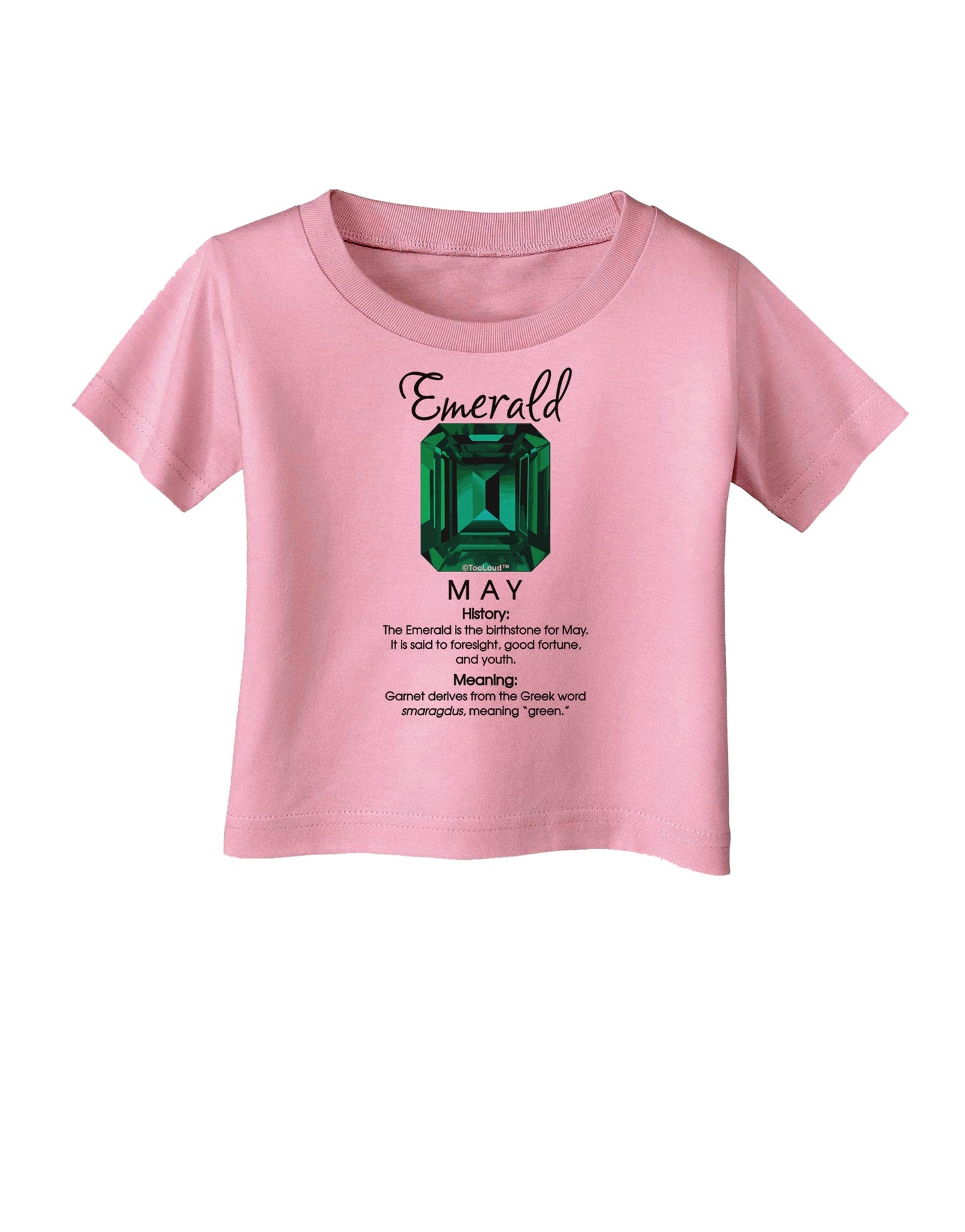 Birthstone Emerald Infant T-Shirt-Infant T-Shirt-TooLoud-Candy-Pink-06-Months-Davson Sales