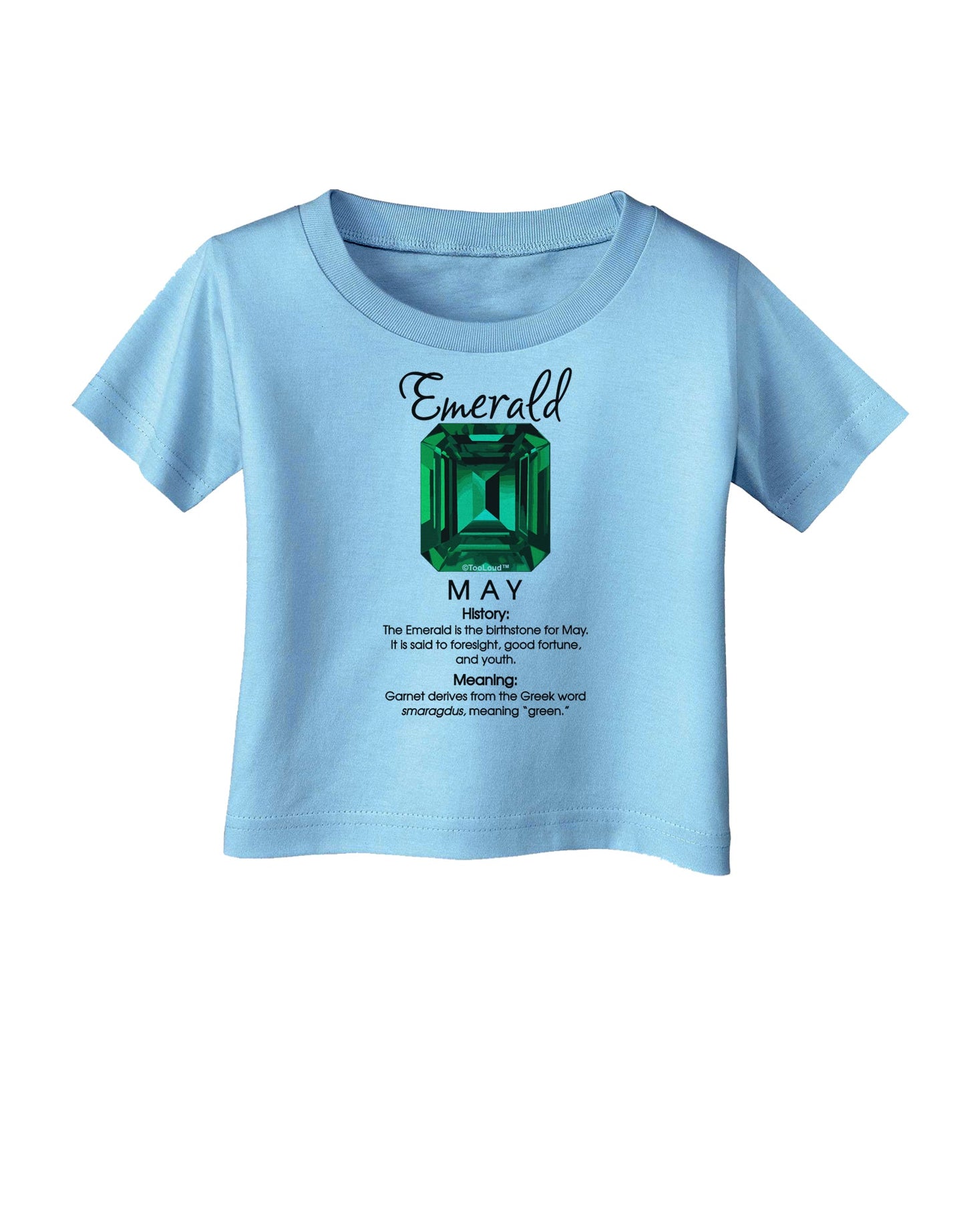 Birthstone Emerald Infant T-Shirt-Infant T-Shirt-TooLoud-Aquatic-Blue-06-Months-Davson Sales