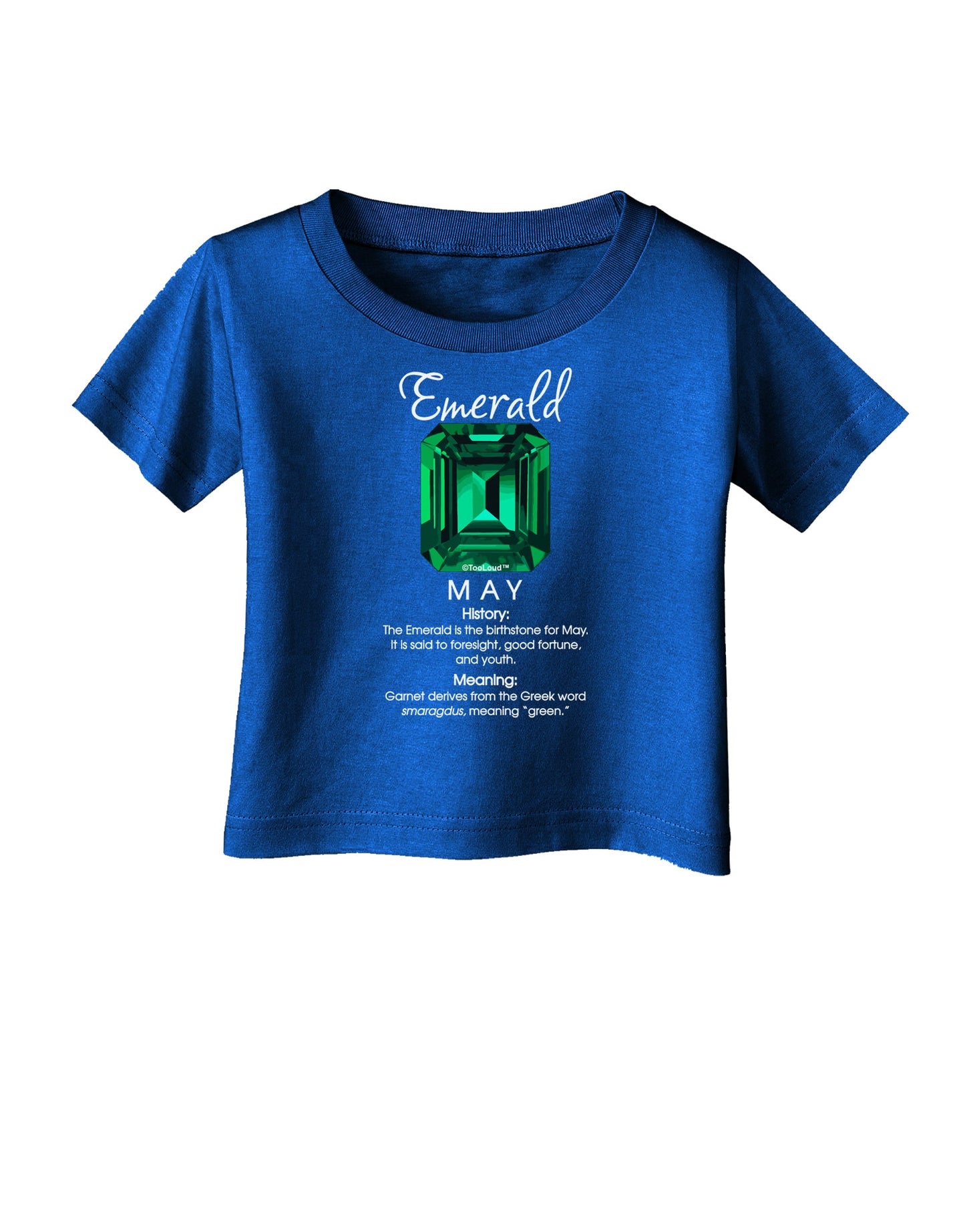 Birthstone Emerald Infant T-Shirt Dark-Infant T-Shirt-TooLoud-Royal-Blue-06-Months-Davson Sales