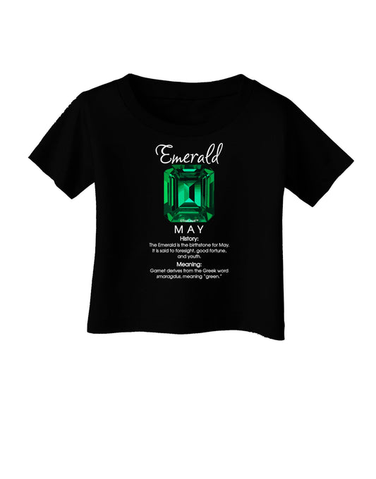 Birthstone Emerald Infant T-Shirt Dark-Infant T-Shirt-TooLoud-Black-06-Months-Davson Sales