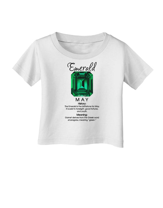 Birthstone Emerald Infant T-Shirt-Infant T-Shirt-TooLoud-White-06-Months-Davson Sales