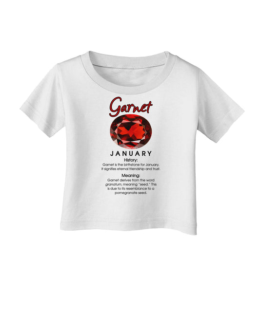 Birthstone Garnet Infant T-Shirt-Infant T-Shirt-TooLoud-White-06-Months-Davson Sales