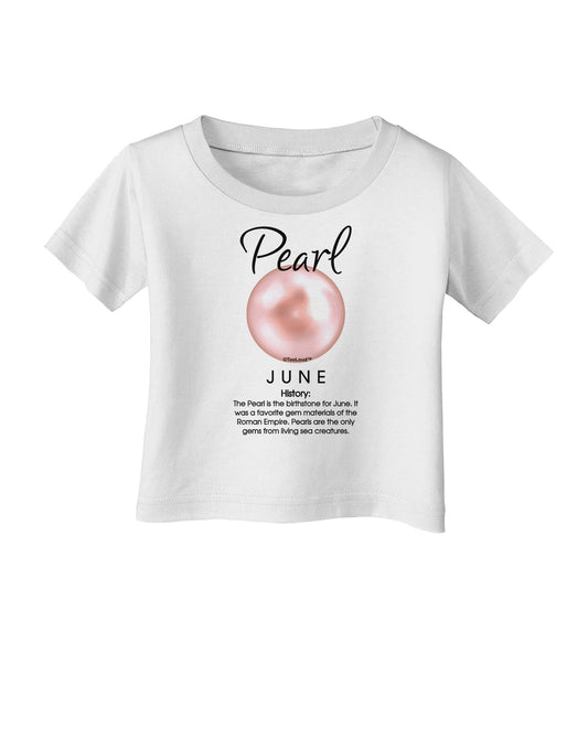 Birthstone Pearl Infant T-Shirt-Infant T-Shirt-TooLoud-White-06-Months-Davson Sales