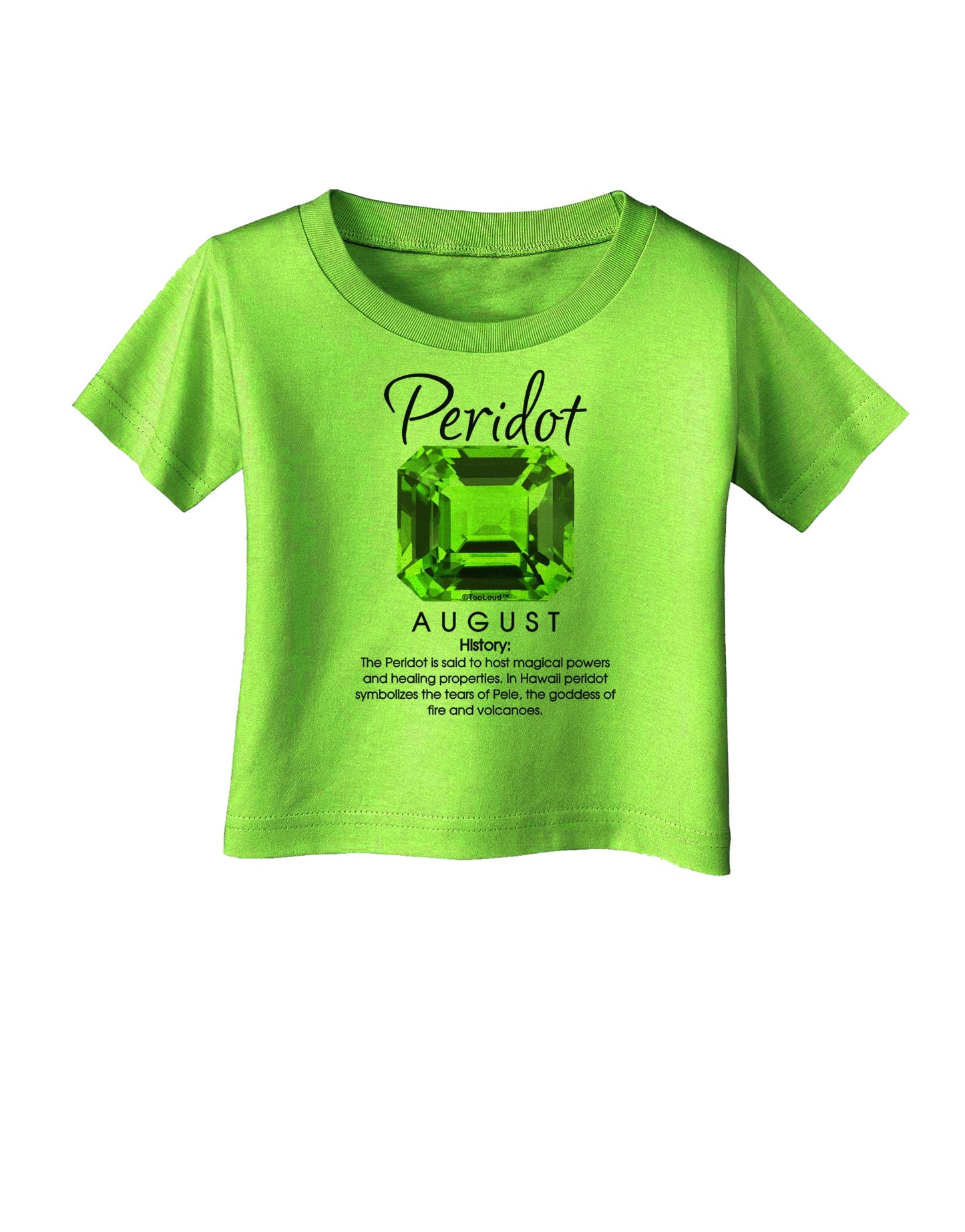 Birthstone Peridot Infant T-Shirt-Infant T-Shirt-TooLoud-Lime-Green-06-Months-Davson Sales
