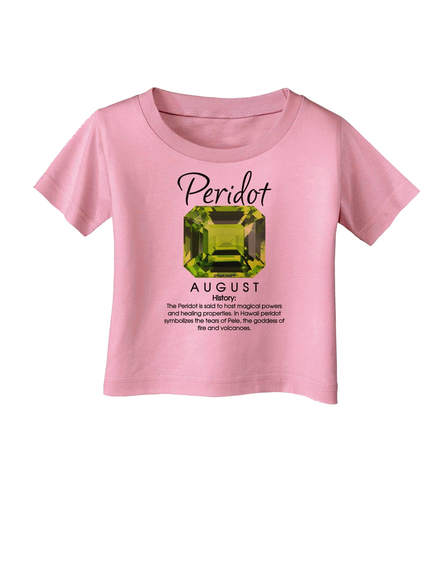 Birthstone Peridot Infant T-Shirt-Infant T-Shirt-TooLoud-Candy-Pink-06-Months-Davson Sales