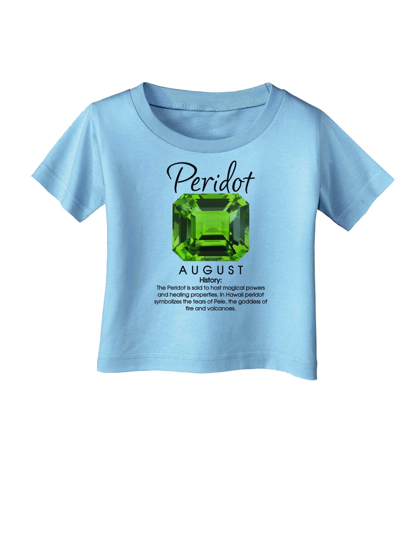 Birthstone Peridot Infant T-Shirt-Infant T-Shirt-TooLoud-Aquatic-Blue-06-Months-Davson Sales