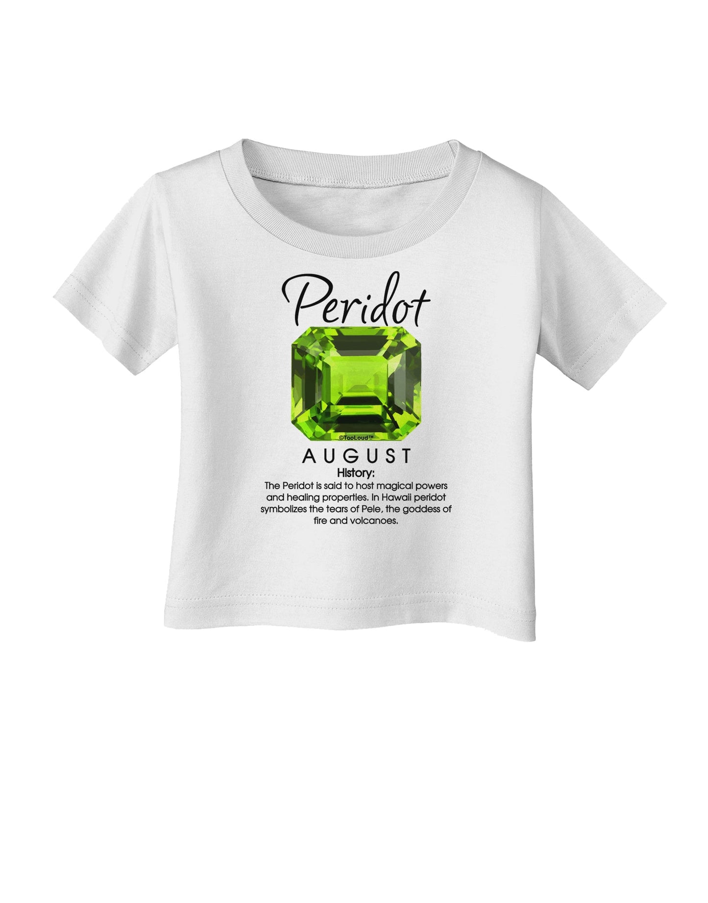 Birthstone Peridot Infant T-Shirt-Infant T-Shirt-TooLoud-White-06-Months-Davson Sales