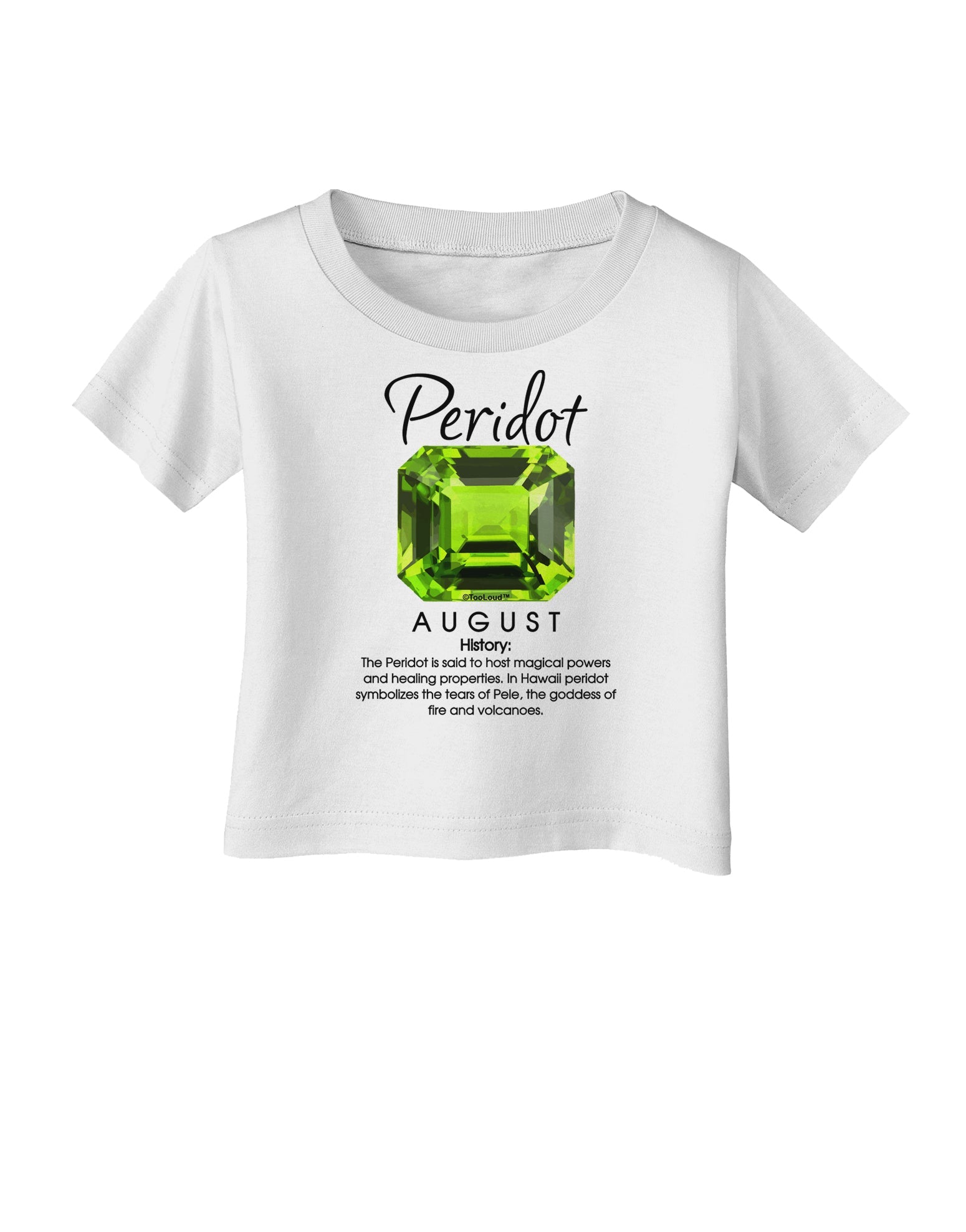Birthstone Peridot Infant T-Shirt-Infant T-Shirt-TooLoud-White-06-Months-Davson Sales