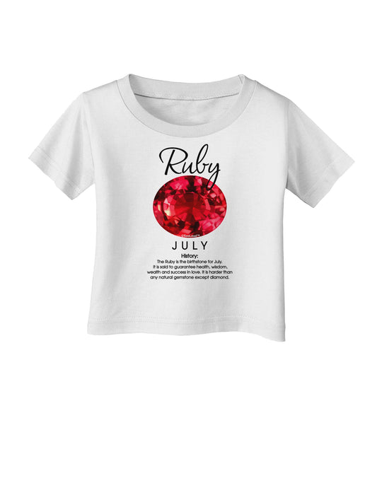 Birthstone Ruby Infant T-Shirt-Infant T-Shirt-TooLoud-White-06-Months-Davson Sales