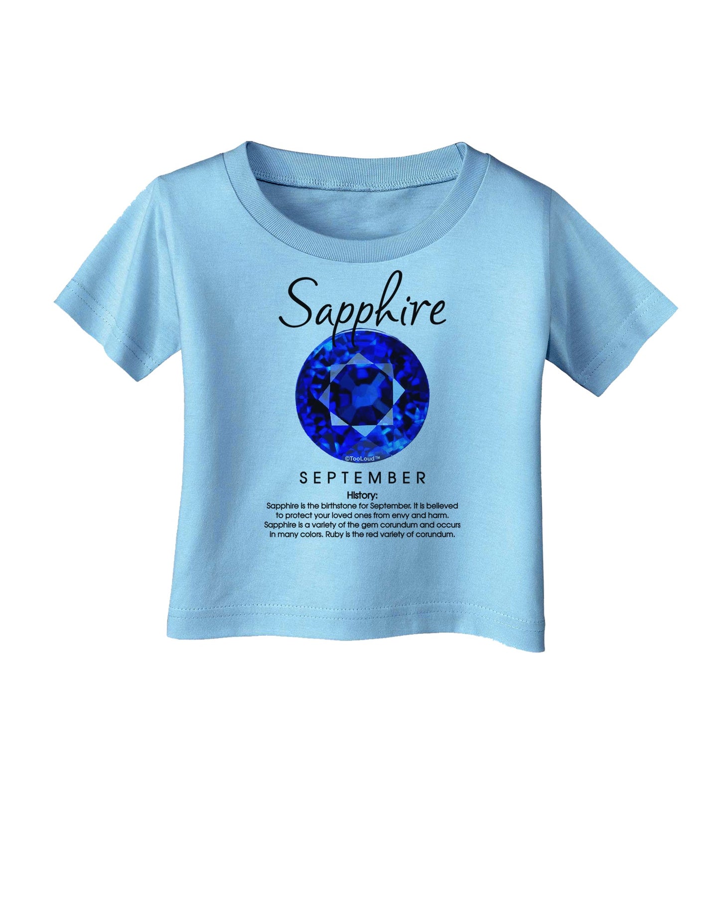 Birthstone Sapphire Infant T-Shirt-Infant T-Shirt-TooLoud-Aquatic-Blue-06-Months-Davson Sales