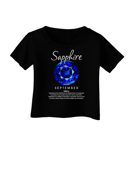 Birthstone Sapphire Infant T-Shirt Dark-Infant T-Shirt-TooLoud-Black-06-Months-Davson Sales