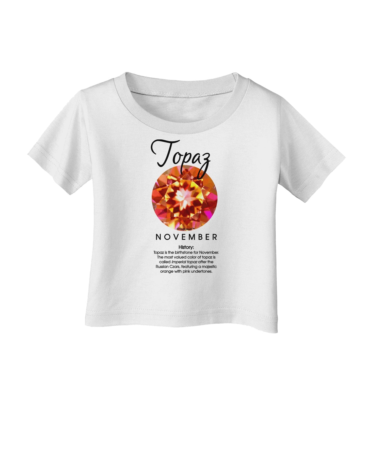 Birthstone Topaz Infant T-Shirt by TooLoud-Infant T-Shirt-TooLoud-White-06-Months-Davson Sales