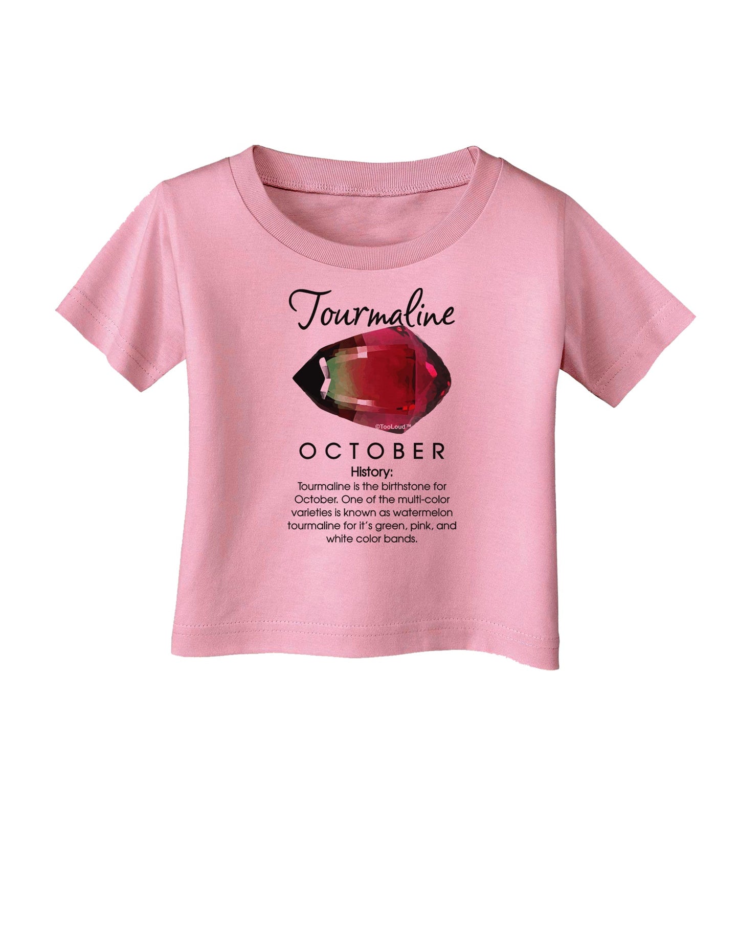 Birthstone Tourmaline Infant T-Shirt by TooLoud-Infant T-Shirt-TooLoud-Candy-Pink-06-Months-Davson Sales