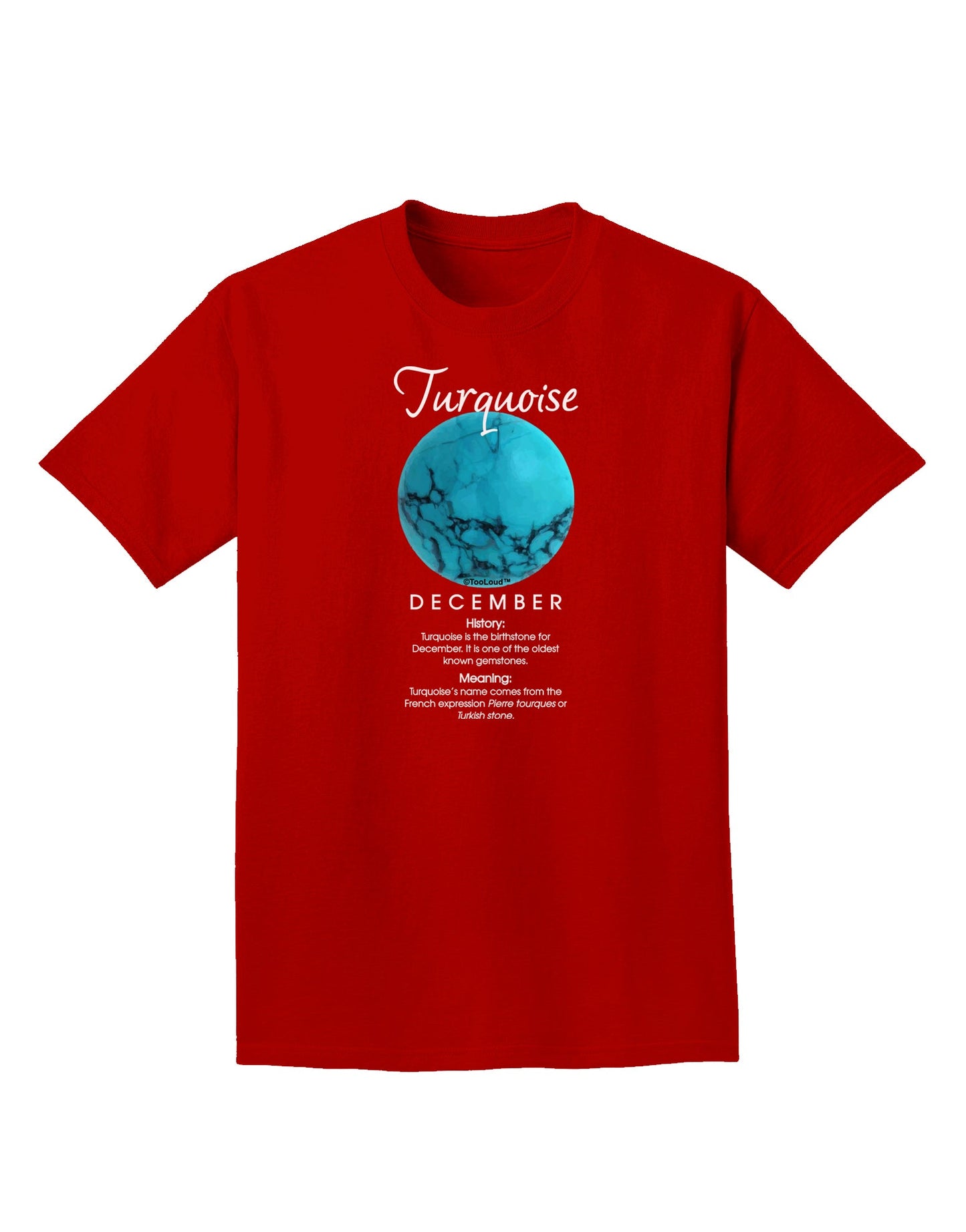 Birthstone Turquoise Adult Dark T-Shirt by TooLoud-Mens T-Shirt-TooLoud-Red-Small-Davson Sales
