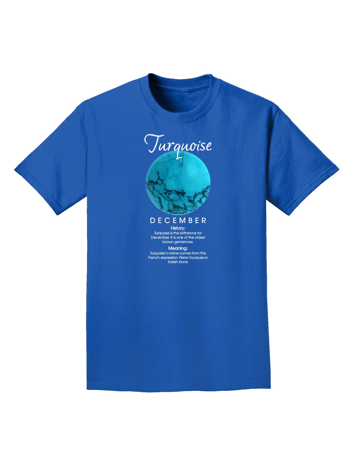 Birthstone Turquoise Adult Dark T-Shirt by TooLoud-Mens T-Shirt-TooLoud-Royal-Blue-Small-Davson Sales