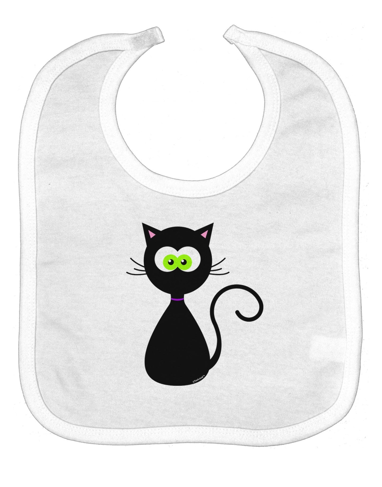 Black Cat Halloween Baby Bib