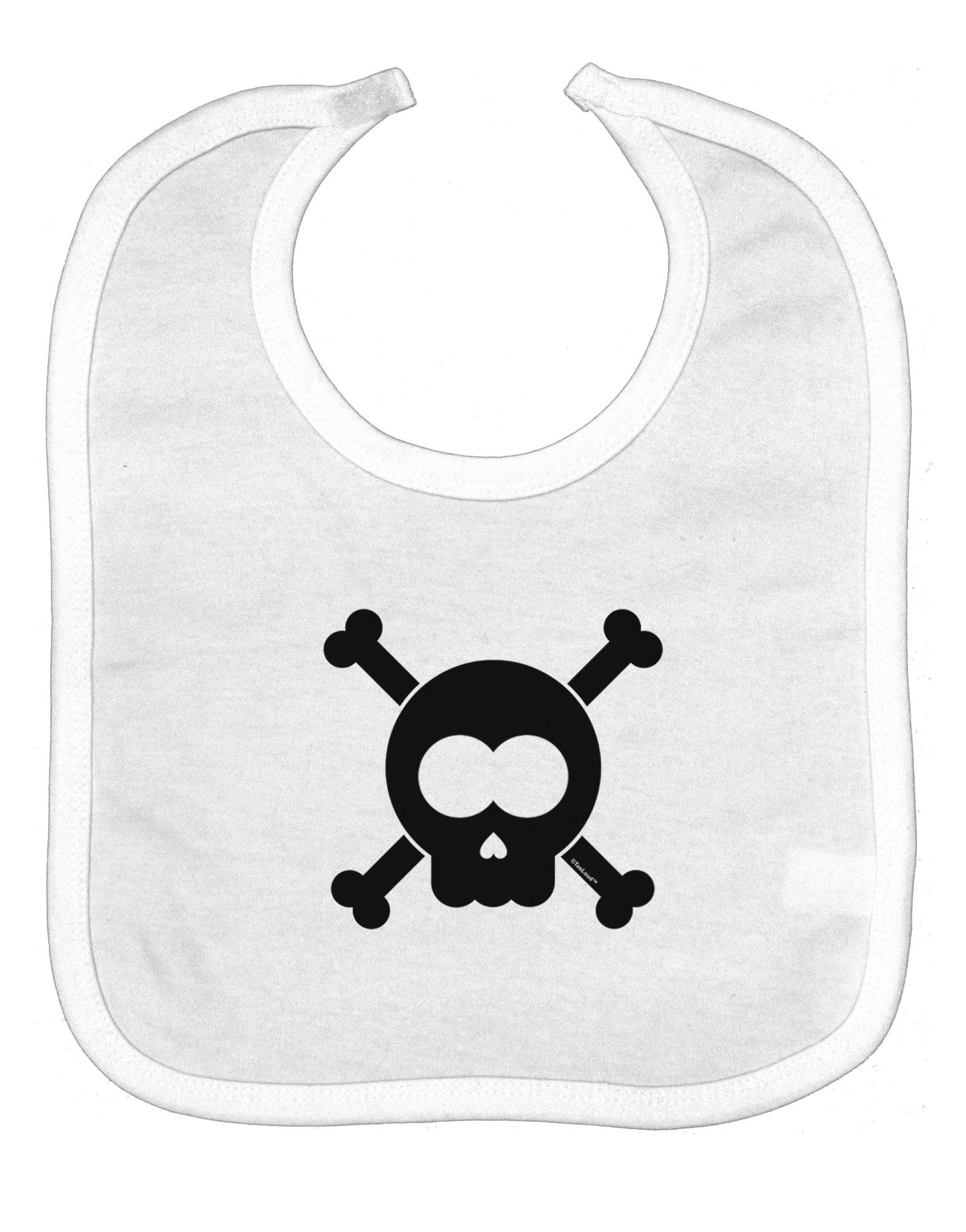 Black Skull and Crossbones Baby Bib